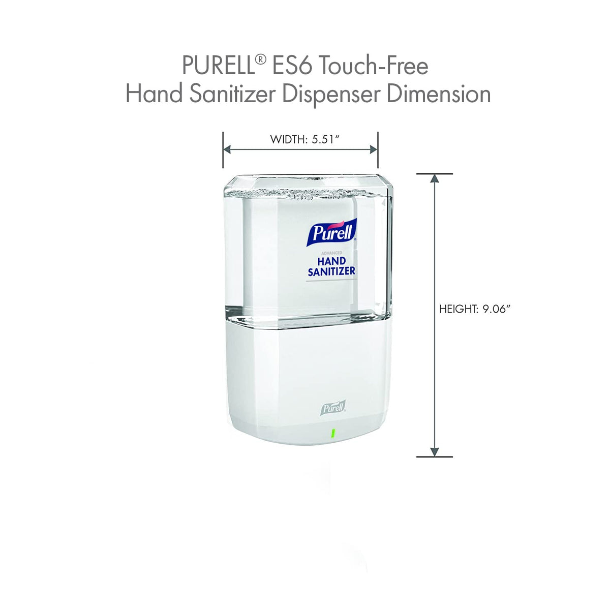 PURELL ES6 Automatic Hand Sanitizer Dispenser, White, Compatible with 1200 mL PURELL ES6 Automatic Hand Sanitizer Refills (Pack of 1) - 6420-01