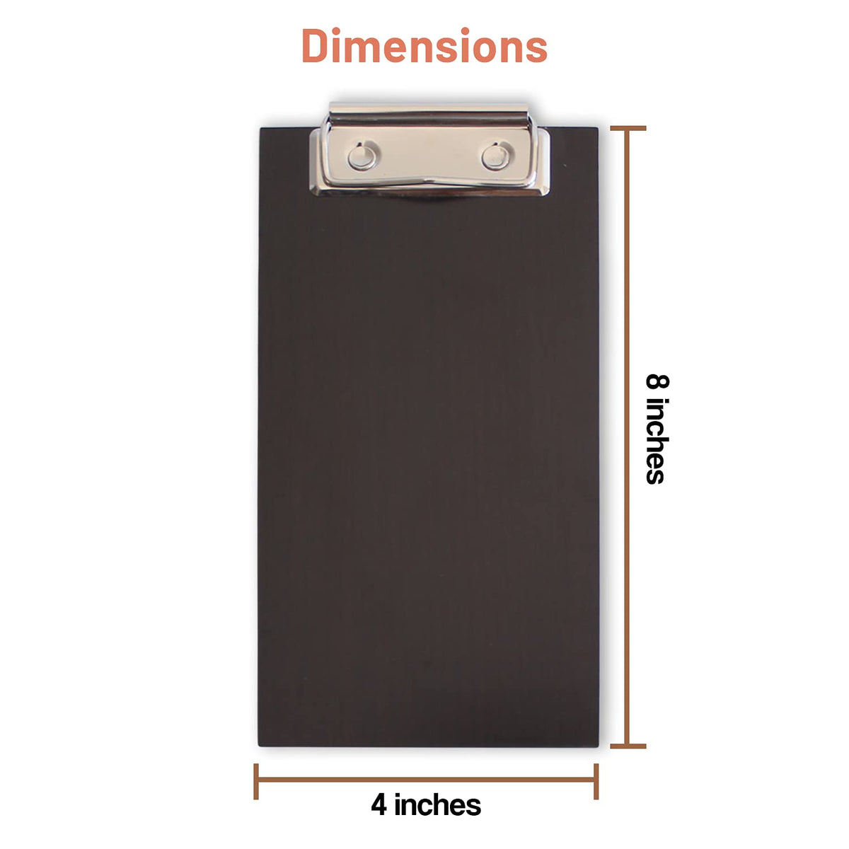 Olbia 10-Pack Wood Check Presenters for Restaurants, Server Book, Menu Holder for Cafes, Wooden Clip Board, Cute Waitress Book Organizer, Server Note Pads, Guest Check Book 8" x 4" (Walnut)