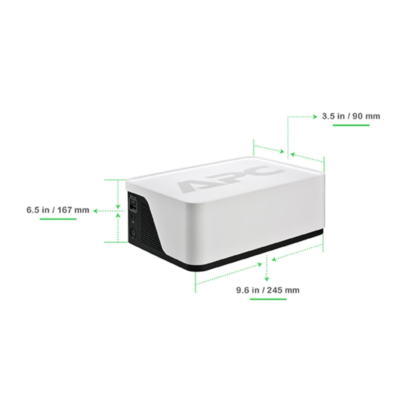 APC Back-UPS 500VA / 300W UPS Battery Backup Surge Protector, 6 Outlets, Type C Charger, BE500G3 Uninterruptible Power Supply for Home Office & Wi-Fi