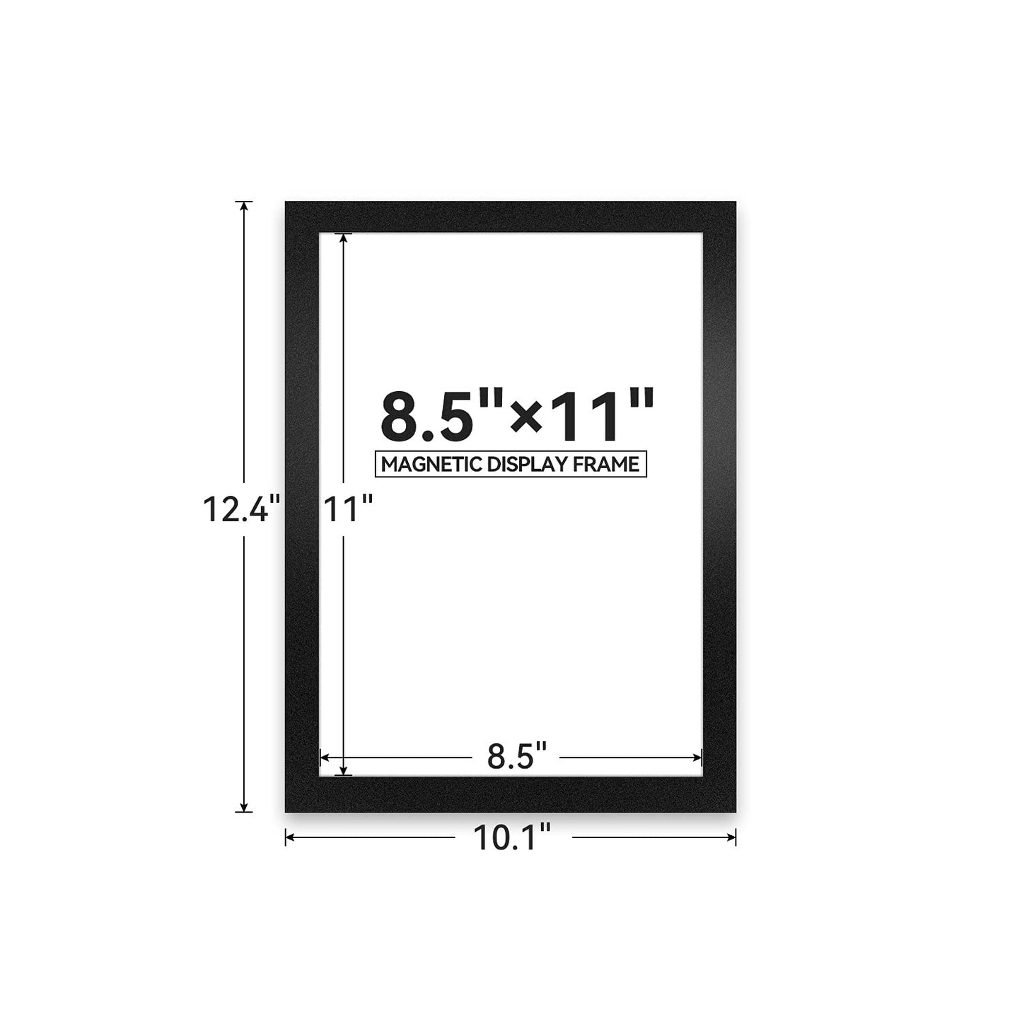 RÉΑLWÁY 10 Pack Magnetic Sign Holder 8.5 x 11 Magnetic Picture Frame, Magnetic Frame Self-adhesive Wall Sign Holder for Door/Fridge/Whiteboard/Window Sign Holder, Double-sided Display