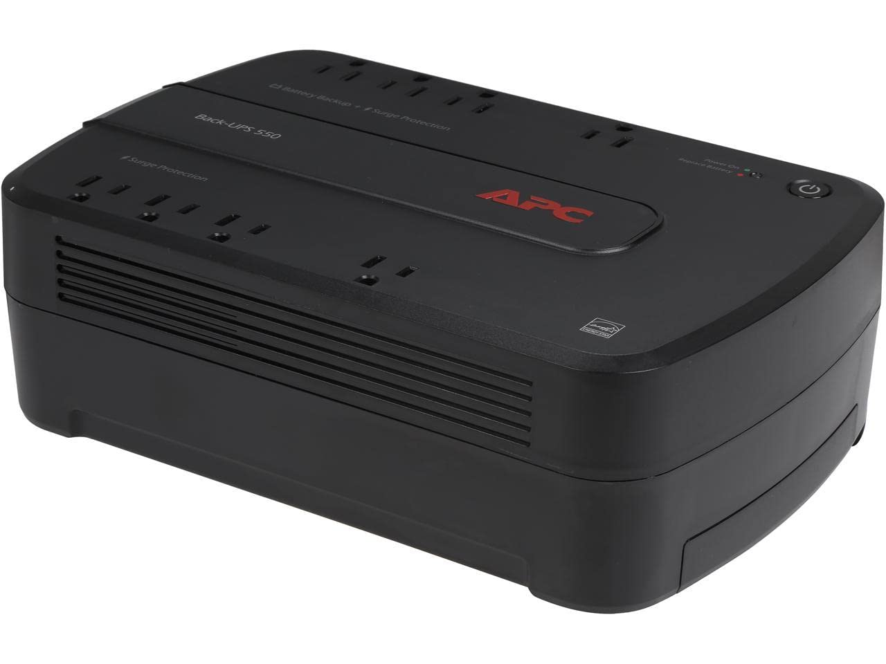 APC Back-UPS 550VA / 330W Battery Backup & Surge Protector, 8 Outlets, RJ45 Ethernet Protection, BE550G Uninterruptible Power Supply for Computers, Wireless Routers, and Home Office Electronics