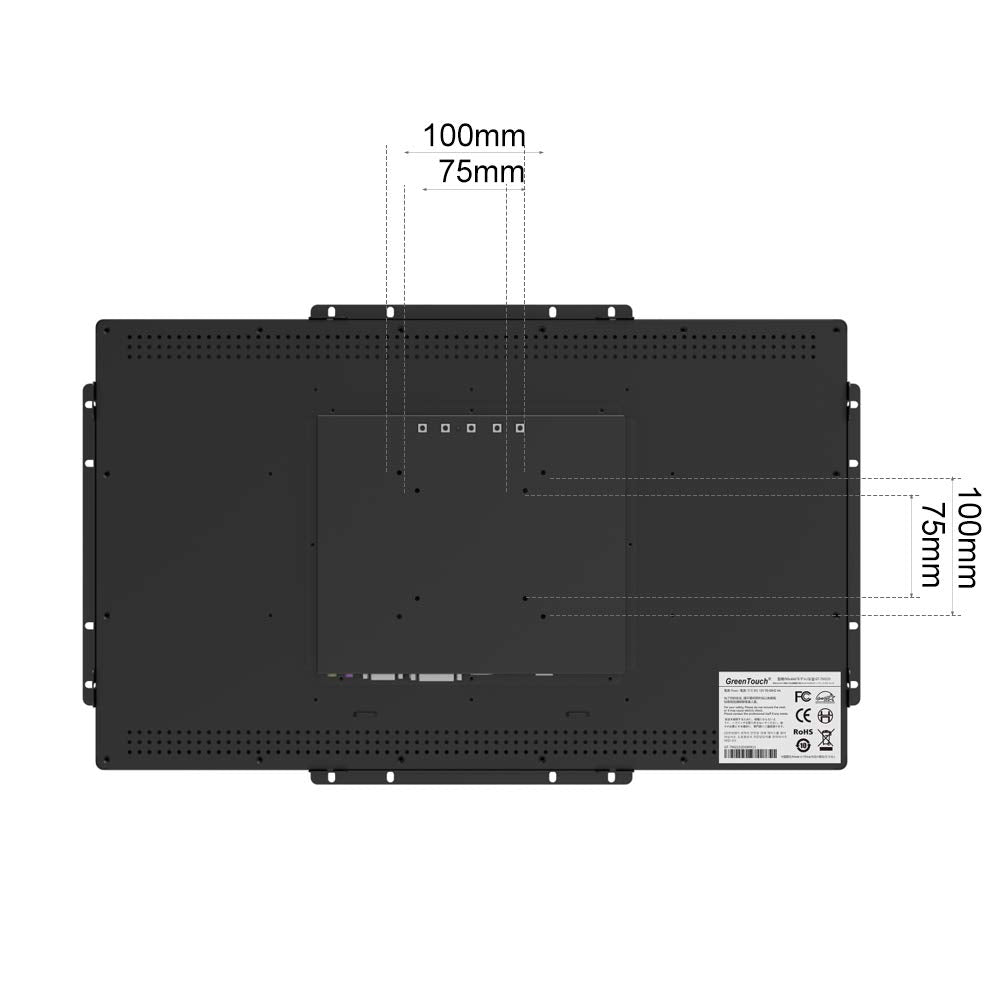 GreenTouch 18.5 Industrial Touch Monitor Open Frame, HDMI/VGA/DVI Interface, Built-in Speakers, Capacitive Touch Screen Technology
