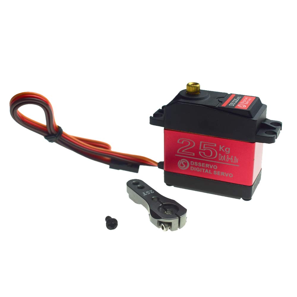 ZOSKAY Servo High Torque Metal Gear Standard Digital Servo 25KG/0.13S 6.8V for 1/8 1/10 RC Cars (Control Angle 180)