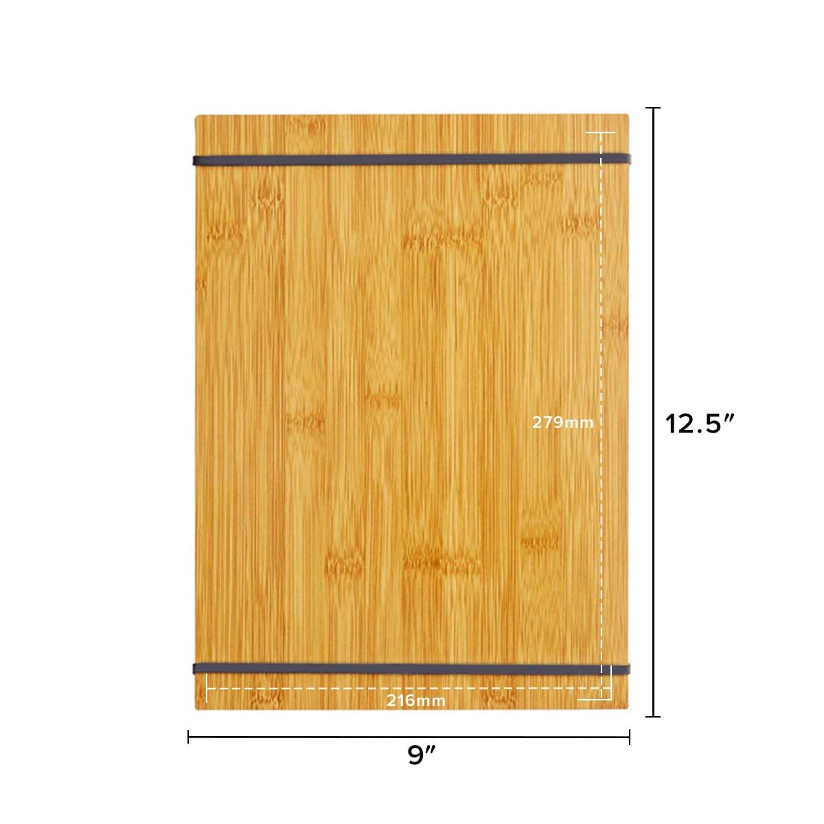 LZMS 4 Packs 9" x 12 1/2" Natural Brown Wood Color Clipboards, Menu Holder, Check Presenter with Straps - Suitable for Presenting Menus, Wine Lists and Daily Specials
