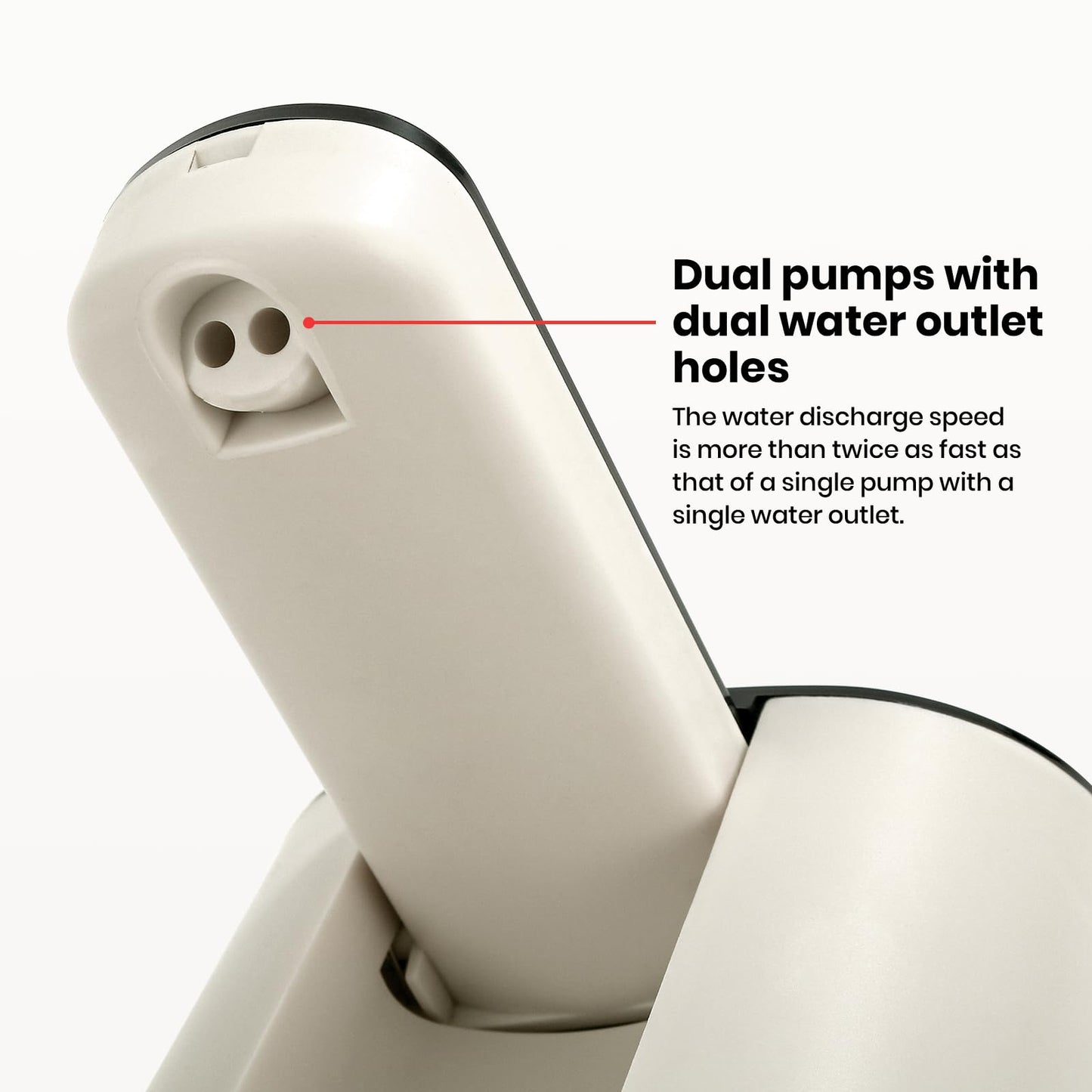Water Dispenser for 5 Gallon Bottle with Digital Display,Portable USB Charging Electric Water Pump,3 Dispense Modes,Foldable Spout,with Two Water Pumps Dual Outlet,for Home, Kitchen, Camping, Office