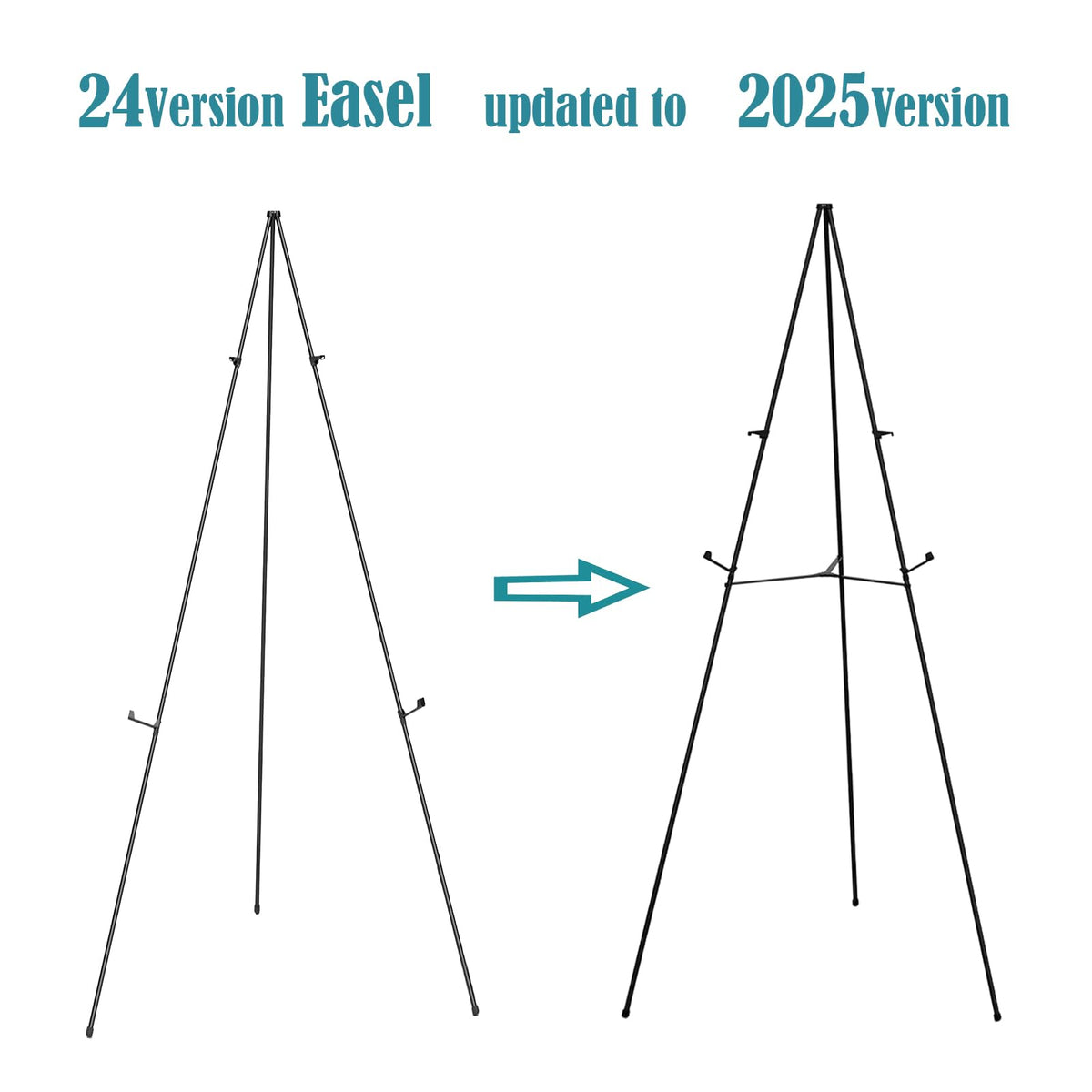 JIUYE 63" Instant Easels Stand for Wedding Sign & Posters,Adjustable Metal Easels for Display Painting Canvas,Folding Tripod with Portable Bag by JoyYeux,Black 3Pack