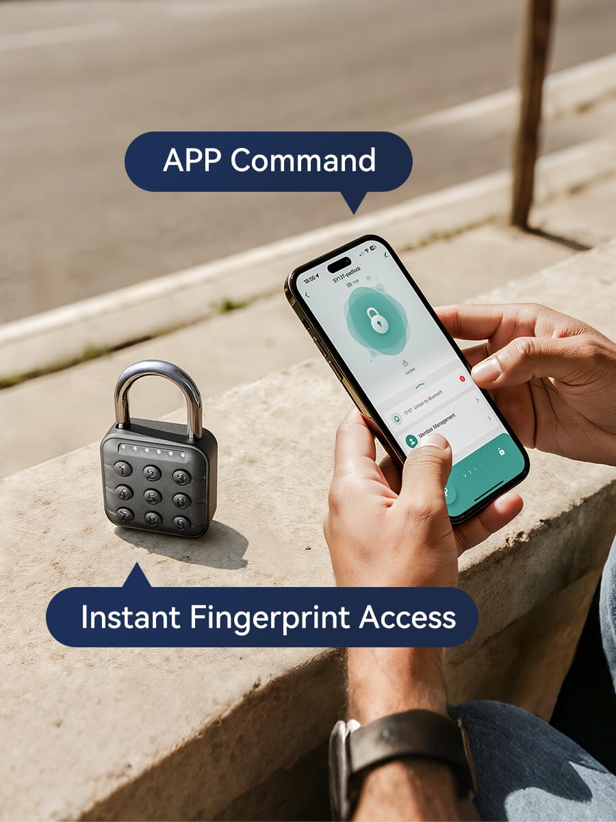 NexusLab Combination Lock for Locker, Locker Lock & Gym Lock with TUYA App: IP67 Rated, Corrosion-Resistant Zinc Alloy, Anti-Corrosion, for Gym/School/Travel, Privacy Safe, Supports (Tuya APP Contrl)