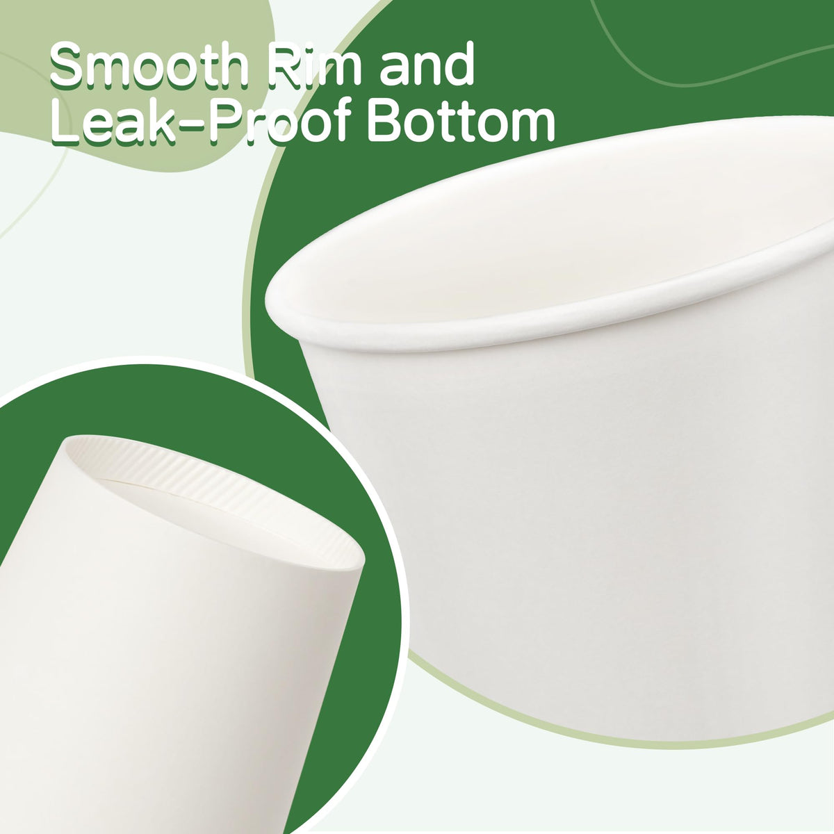 ECOEXTRA Coffee Cups 12 oz 300 Pack, 12 oz Paper Cups, Hot Beverage Drinking Cups, White Paper Hot Disposable Coffee Cups, Suitable for Party, Picnic, Travel, and Events