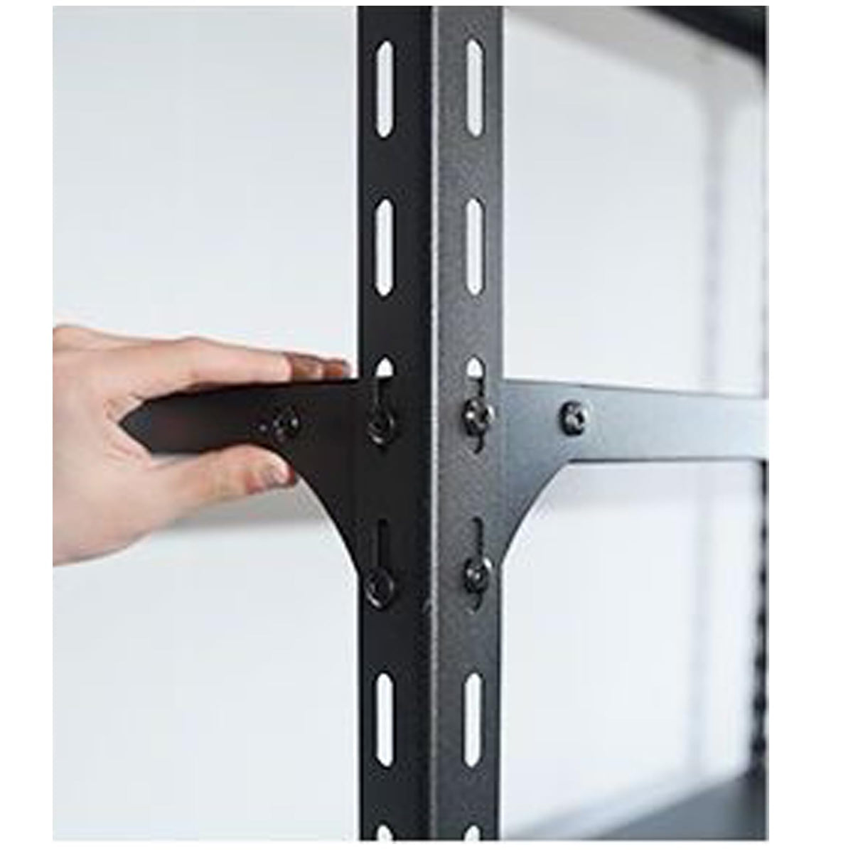 BEKMLOD 2 Layer Metal Storage Rack, Heavy Duty Adjustable Metal Rack Unit, Suitable for Garage Racks in Basements, Warehouses, and Storage Rooms, 23.6" H X 23.6" W X 11.8" D, Black