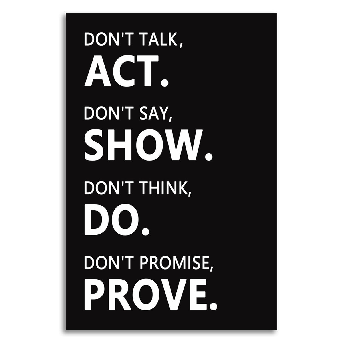 Inspirational Wall Art Motivational Poster Prints Picture Canvas Positive Quotes Paintings Inspiring Artwork Wall Decor for Living Room Bedroom Office Decor Framed Ready to Hang[12''W X 18''H]