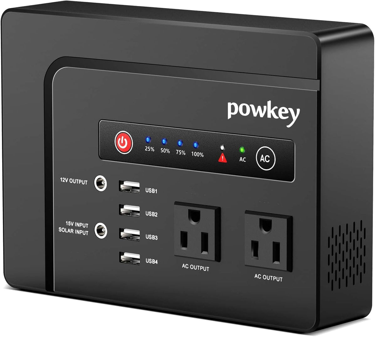 powkey 200W Portable Power Bank with AC Outlet, 146Wh Rechargeable Backup Lithium Battery, 110V Pure Sine Wave AC Outlet for Outdoor RV Trip Travel Home Office Emergency