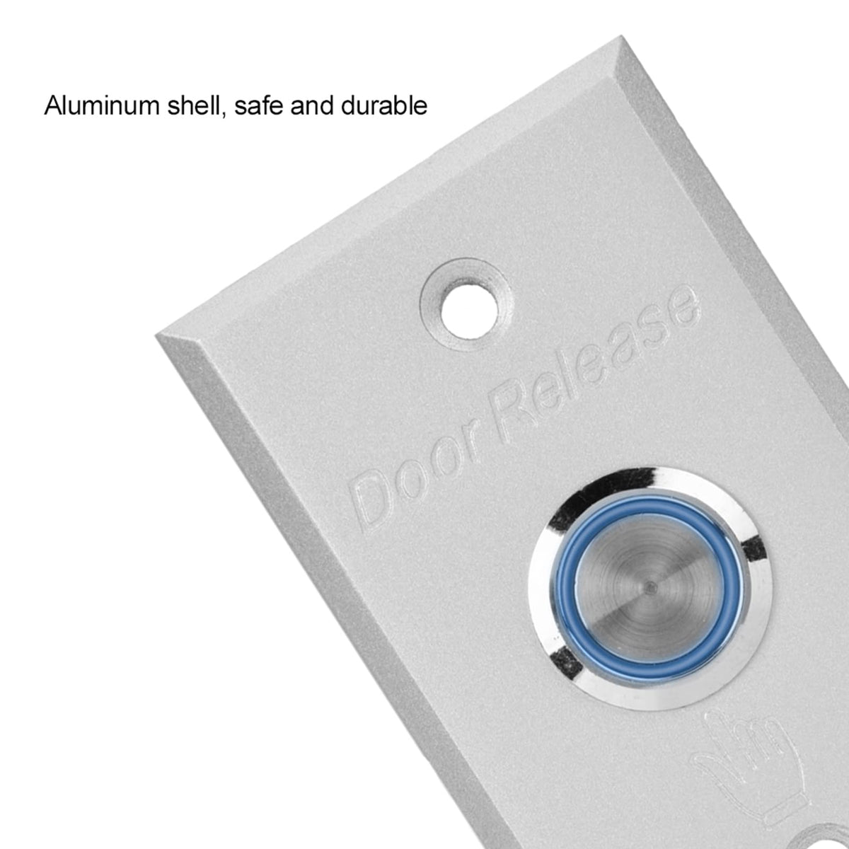 Access Control Button, Aluminum Exit Push Button Switch with LED Indicator Light for Access Control System, Metal Door Release Switch for Hollow Door Office Home Security