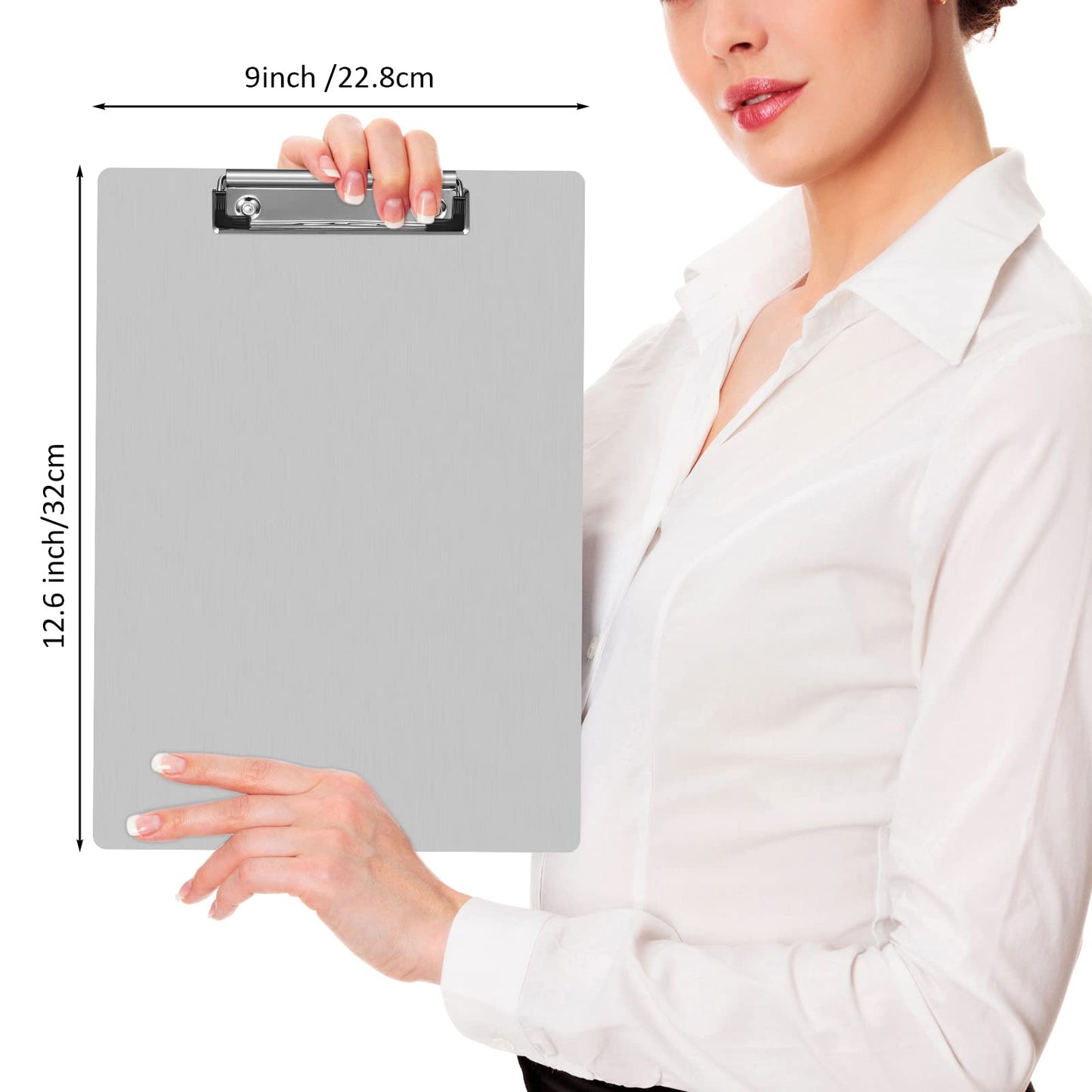 Epakh 12 Pieces Clipboard Bulks Metal Clipboard Aluminum Office Low Profile Clip Standard A4 Letter Size Metal Clip Board, Size 12.5 x 9 Inch