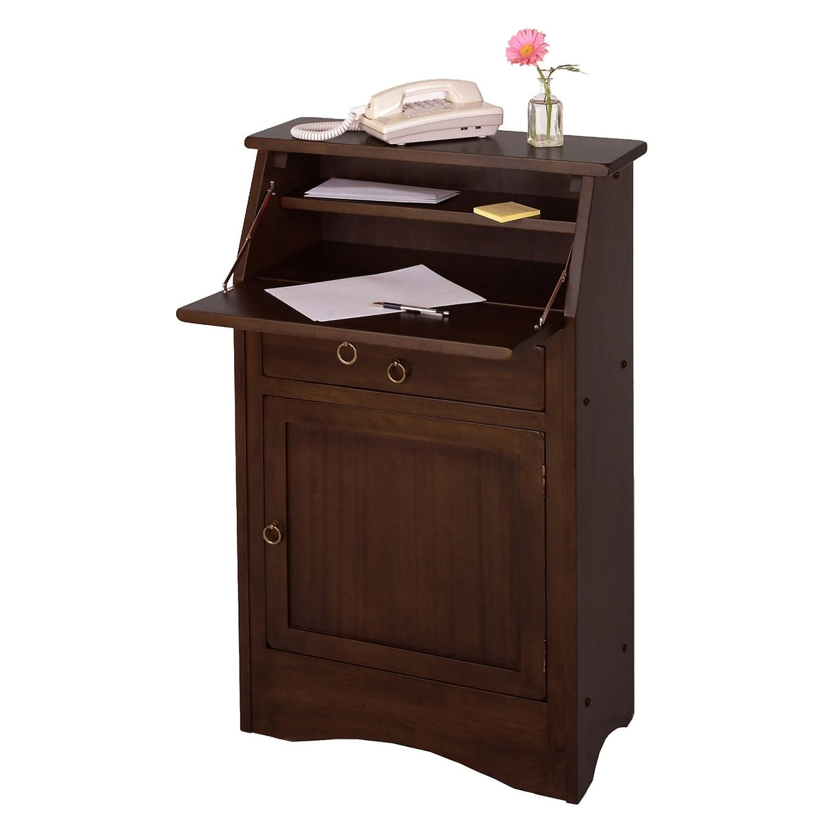 Winsome Regalia Secretary Desk, Antique Walnut
