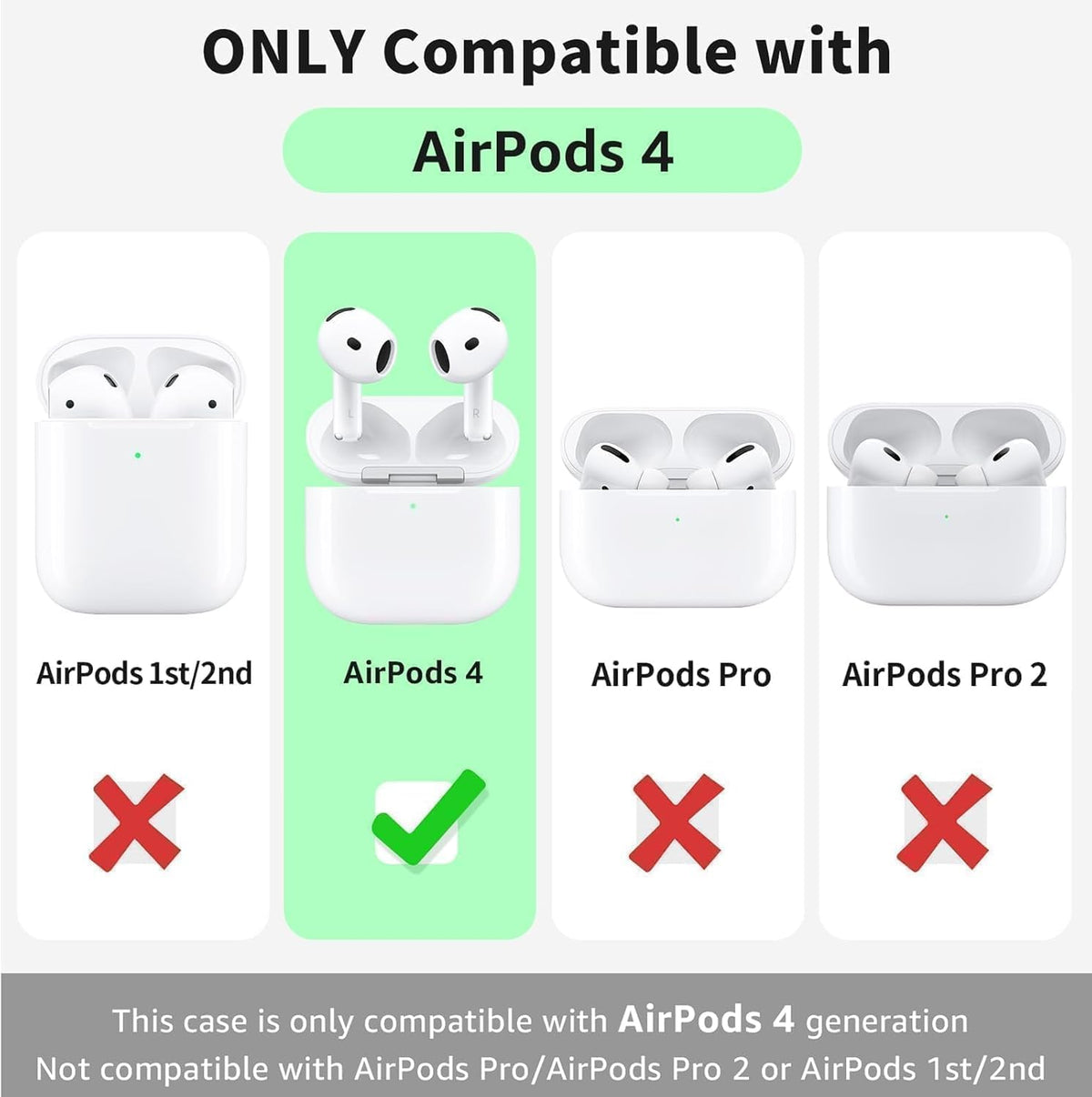for AirPods 4 Case Cover 2024, Leather Full-Body Protective Case for AirPods 4th Generation Wireless Charging Case for Women Men with Keychain-Coffee
