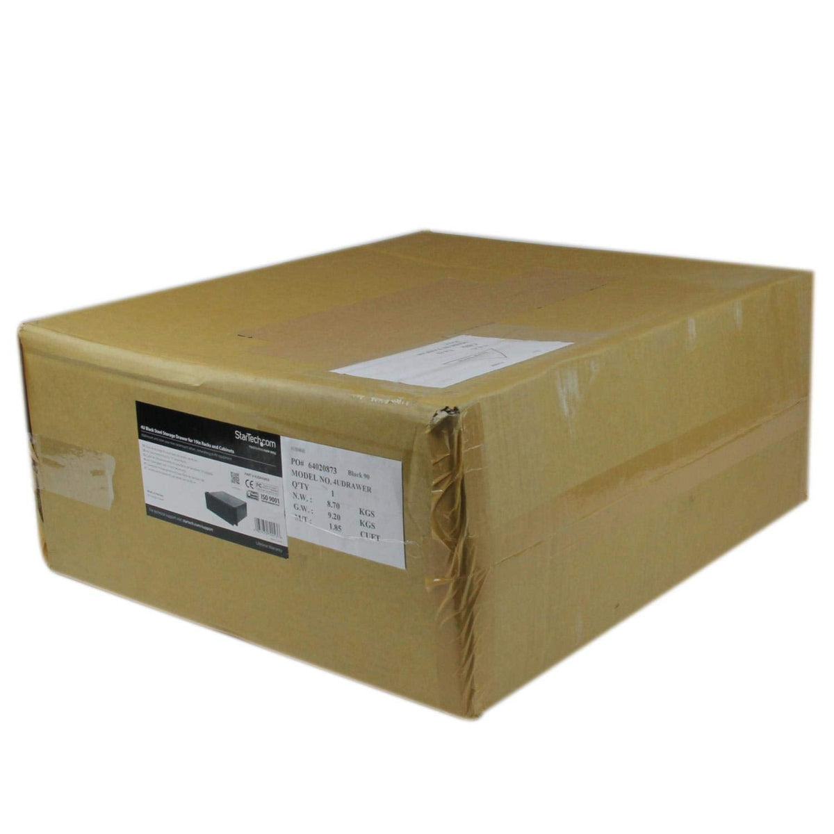 StarTech.com 4U Rack Mount Drawer - 55 lb (25 kg) - 4U Steel Storage Rack Drawer for 19" AV / Sever / Network Equipment Rack or Cabinet (4UDRAWER) Black