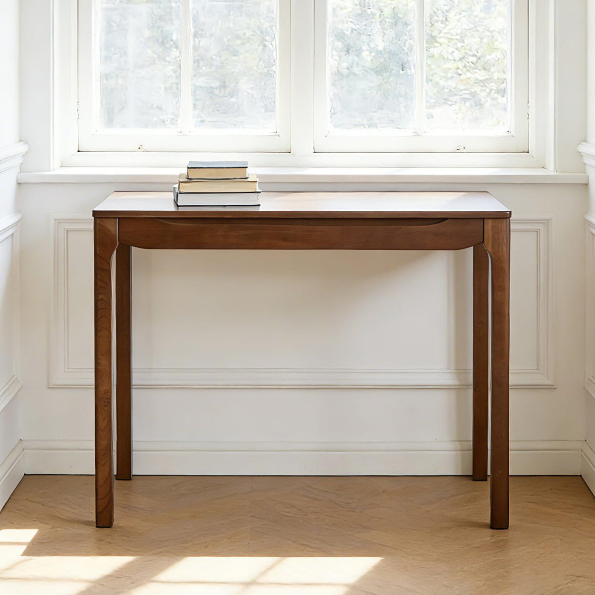 VIZBMYR Widen Solid Wood Desk with Drawers,39"X24" Wood Writing Desk for Small Space,Student Computer PC Desks,Home Desks for Work,Gaming Study Desk for Bedroom Escritorios Desk Table (Walnut, 39“)