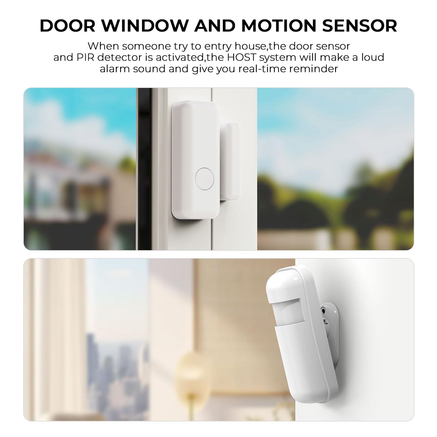 PGST Wireless Home Security Alarm System, DIY Anti-Theft Alarm Kit with Door Window Sensors, Motion Detector, Remote Control for Home Apartment Office Garage