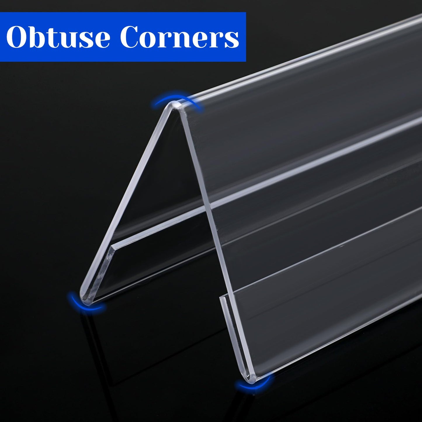 12 Pack Acrylic Name Plates for Desks, 3x8.5 Clear Tent Nameplate Display for Office Conference, Thickness: 2.1mm, Single Weight: 110g Reusable Name Tent Holder for Business Event