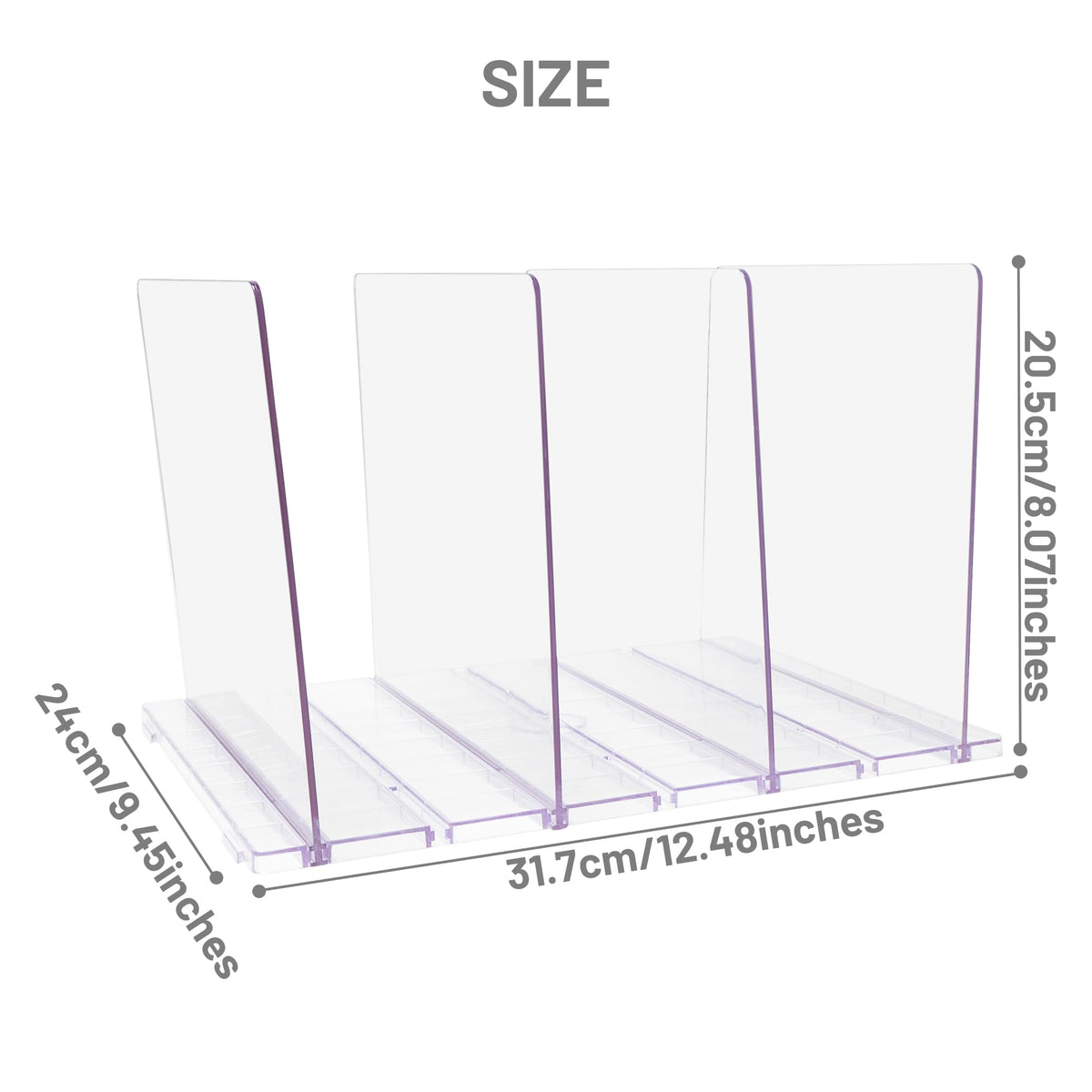 Amviner Gift Bag Storage Organizer, Acrylic Clear Shopping Bag Organizer, Adjustable Shelf Divider Bag Organizer for Small Closet, 1 Pack