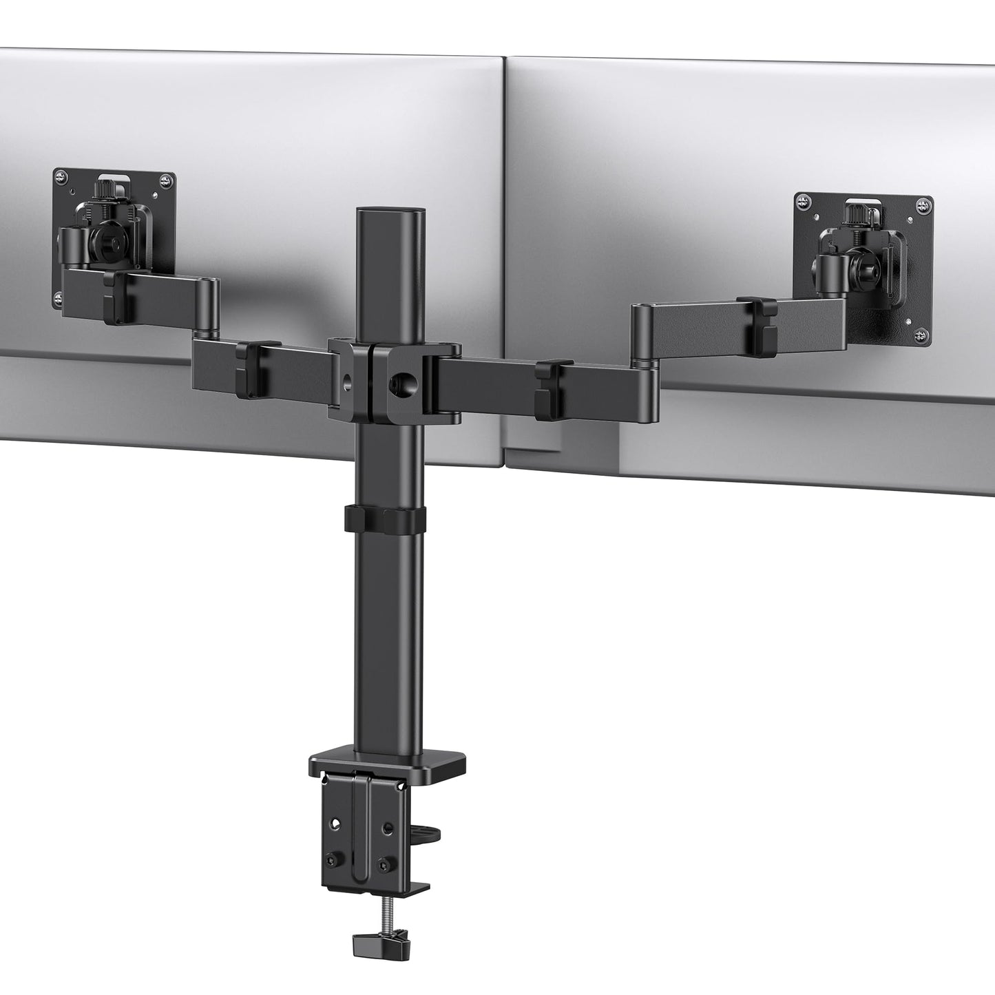 ErGear Dual Monitor Stand for 17-32 inch, Dual Monitor Mount with Adjustable Tilt, Swivel, Rotation, Tiered Arms for Extra Height, Supports 22 lbs per Arm