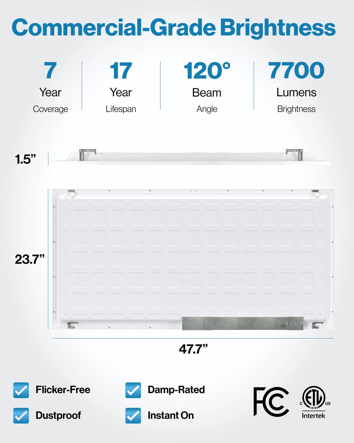 Sunco 24 Pack 2x4 LED Flat Panel Light Drop Ceiling Office Fixture, 7700 LM, Selectable Features, 40W/50W/60W, 4000K/5000K/6000K, Dimmable (0-10V), Dustproof ETL