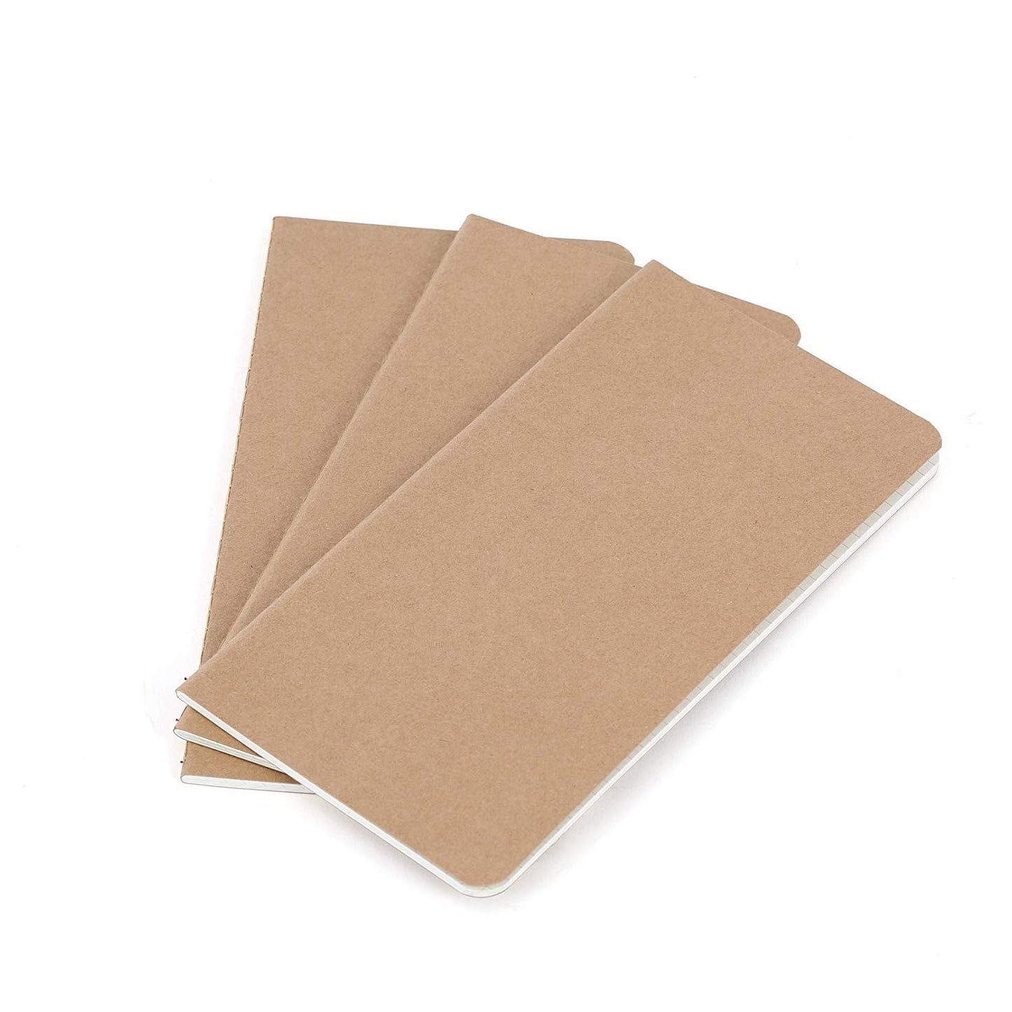 Wanderings Blank Regular Size Travelers Notebook Inserts | 4.25" x 8.25"/11cm x 21cm | 100 gsm Paper | 3 Hand-Stitched Booklets/180 Pages | Travelers Notebook Refills for Journals, Diaries, Planners