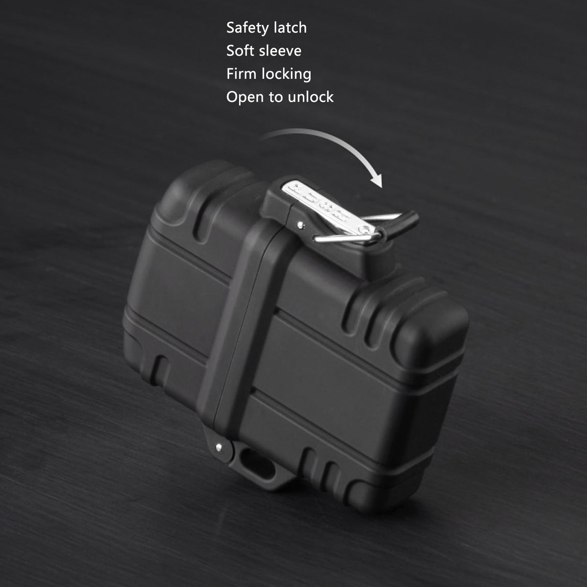 CHICIRIS Plastic Lighter Case, Black Sealed Design, Durable Pocket Container for Outdoor Adventures, Hiking, Camping & Traveling