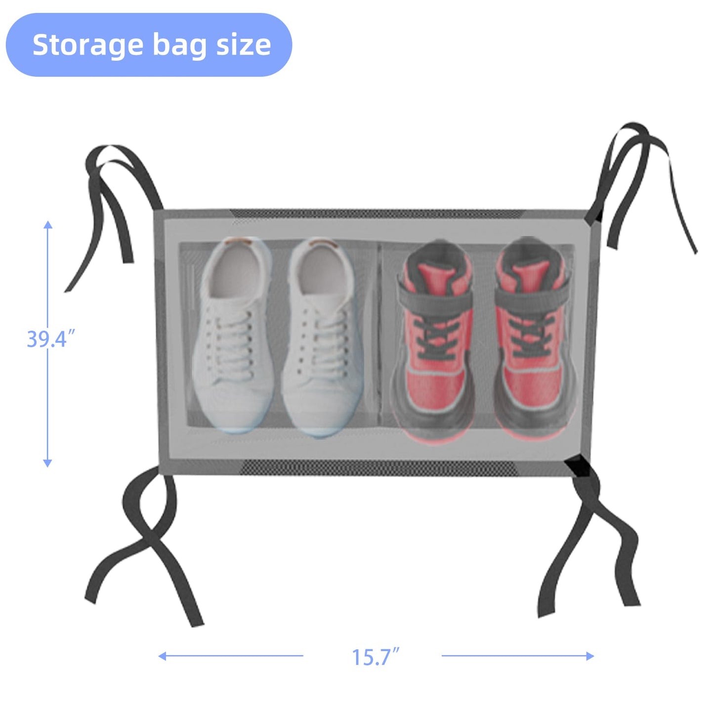 Gardenature Trampoline Ladder, 2 Steps with Wide Step, Trampoline Steps with Storage Bag, Trampoline Accessories for Kids,Silver