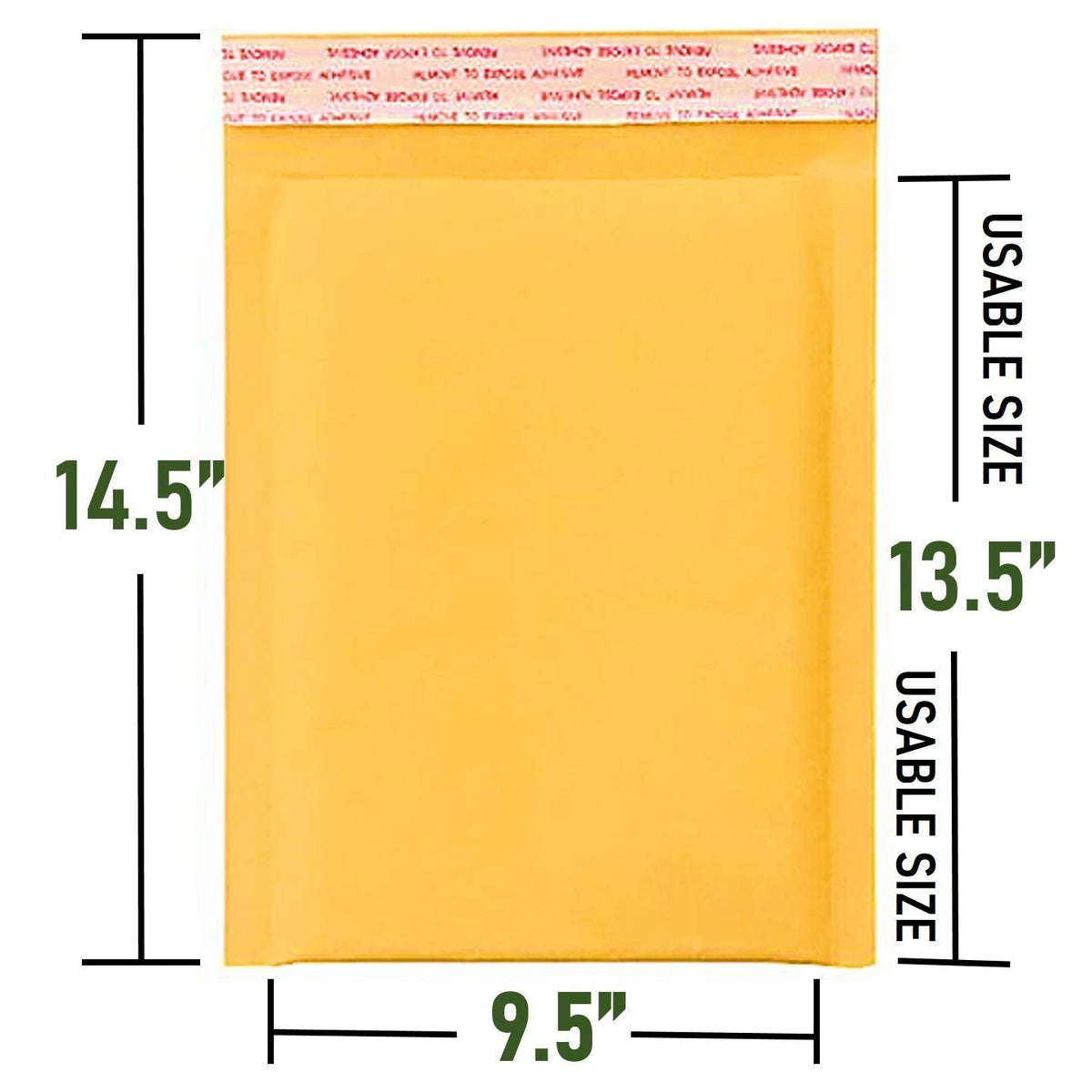 SALES4LESS - Kraft Bubble Mailers, Self-Seal, Waterproof & Cushioned Padded Envelopes for Shipping, 9.5 x 14.5 in (10 Pack, Gold)