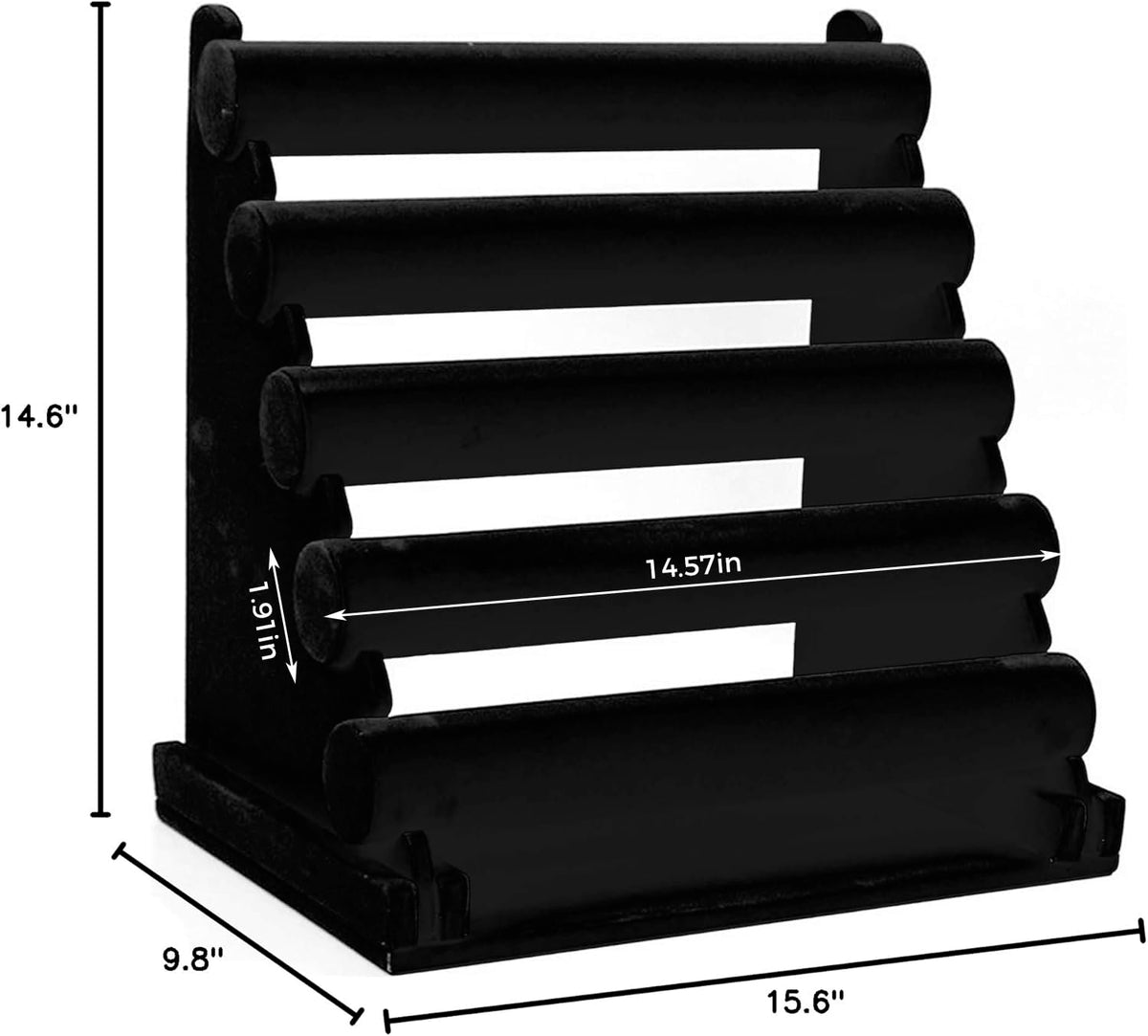 ChezMax 5 Tier Removable Jewelry Stand Bracelet, Necklace, and Watch Holder Display Rack