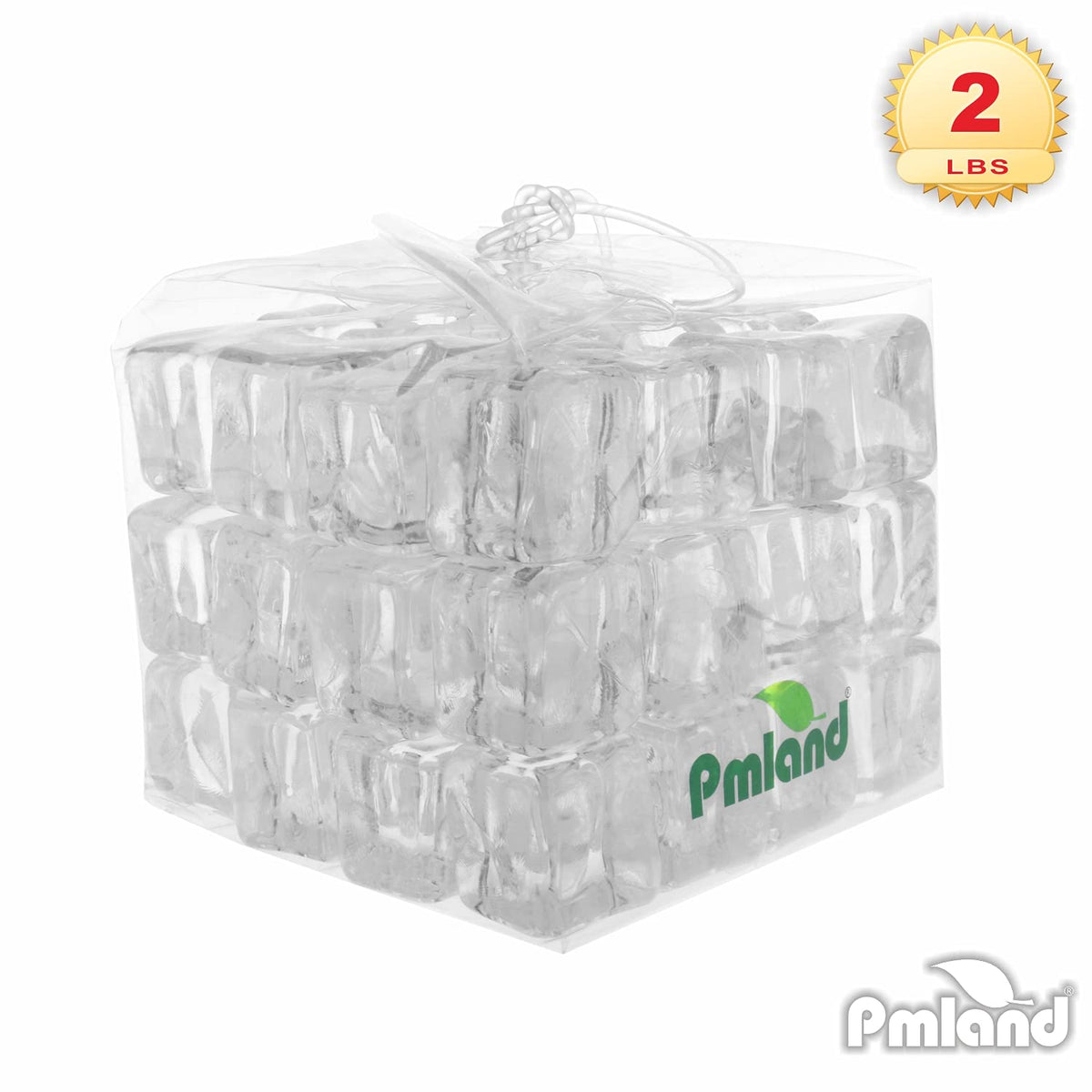 PMLAND Acrylic Ice Cubes Square Shape 2 Lbs Bag, for Photography Props Kitchen Table Decoration Display Vase Filler Toy - Crystal Clear