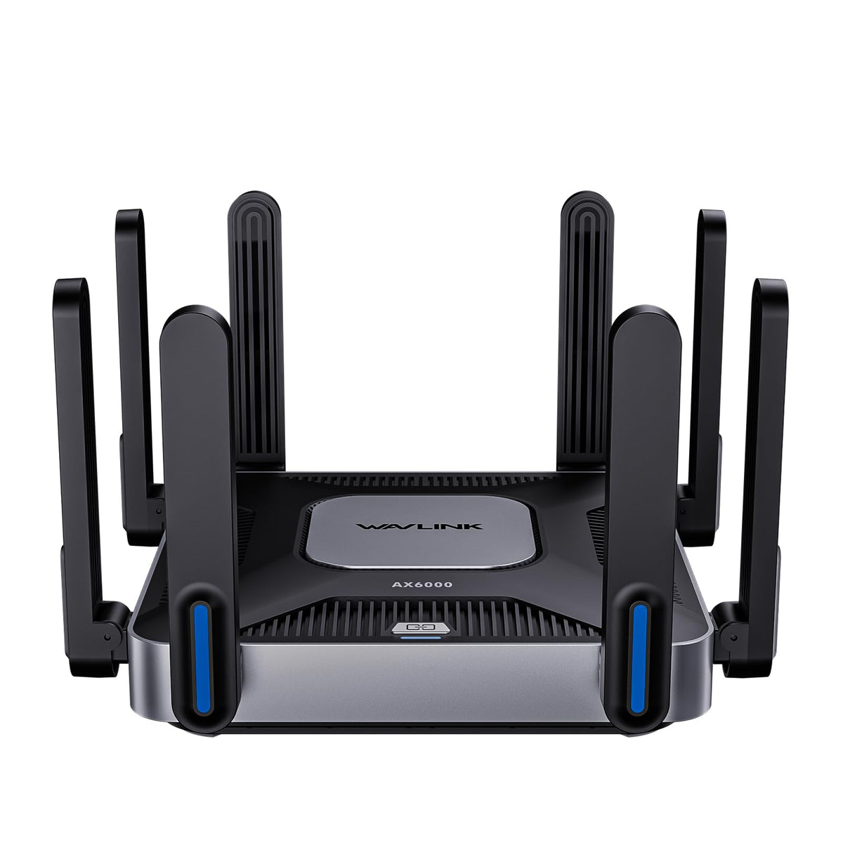 WAVLINK AX6000 WiFi 6 Router Dual Band, 2.5 Gbps WAN/LAN Port, Covers up to 2,150 Sq. ft and 256 Devices, 8x5dBi Antennas, AI QoE, WPA3 & VPN Security for Home/Office, MU-MIMO, Beamforming