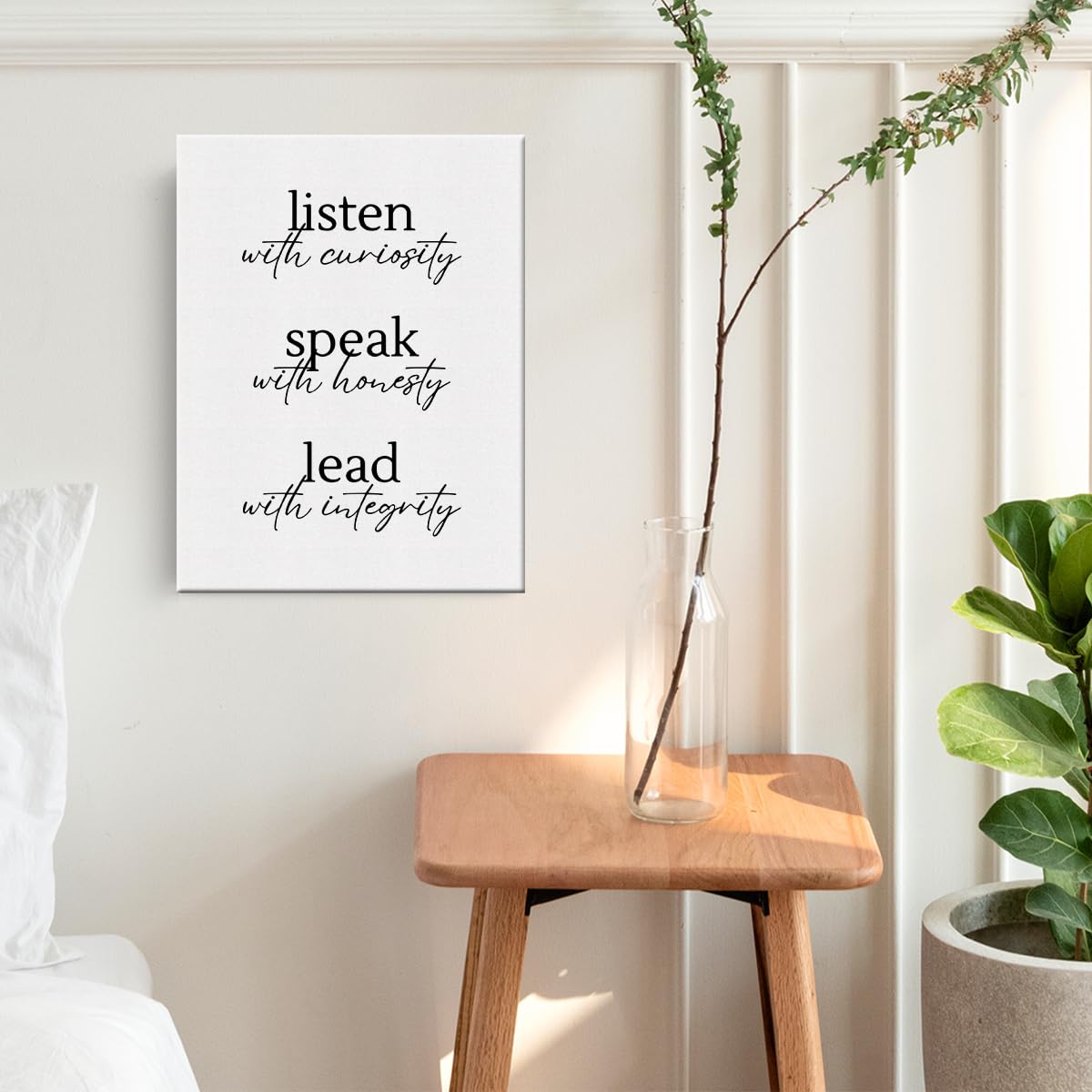 Inspirational Canvas Wall Art Framed HR Office Decor Paintings Canvas Prints Motivational Poster for Home Office Living Room Bedroom Kitchen Cafe Restaurant Garage Wall Decor Artwork Decorative