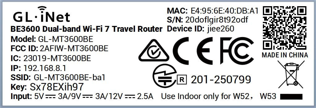 GL.iNet GL-MT3600BE (Beryl 7) Portable Travel Router, Pocket Wi-Fi 7 Wireless 2.5G Router, Mini Portable VPN Routers WiFi for Car, Travel, Public Computer Routers, Business, Mobile/RV/Cruise/Plane
