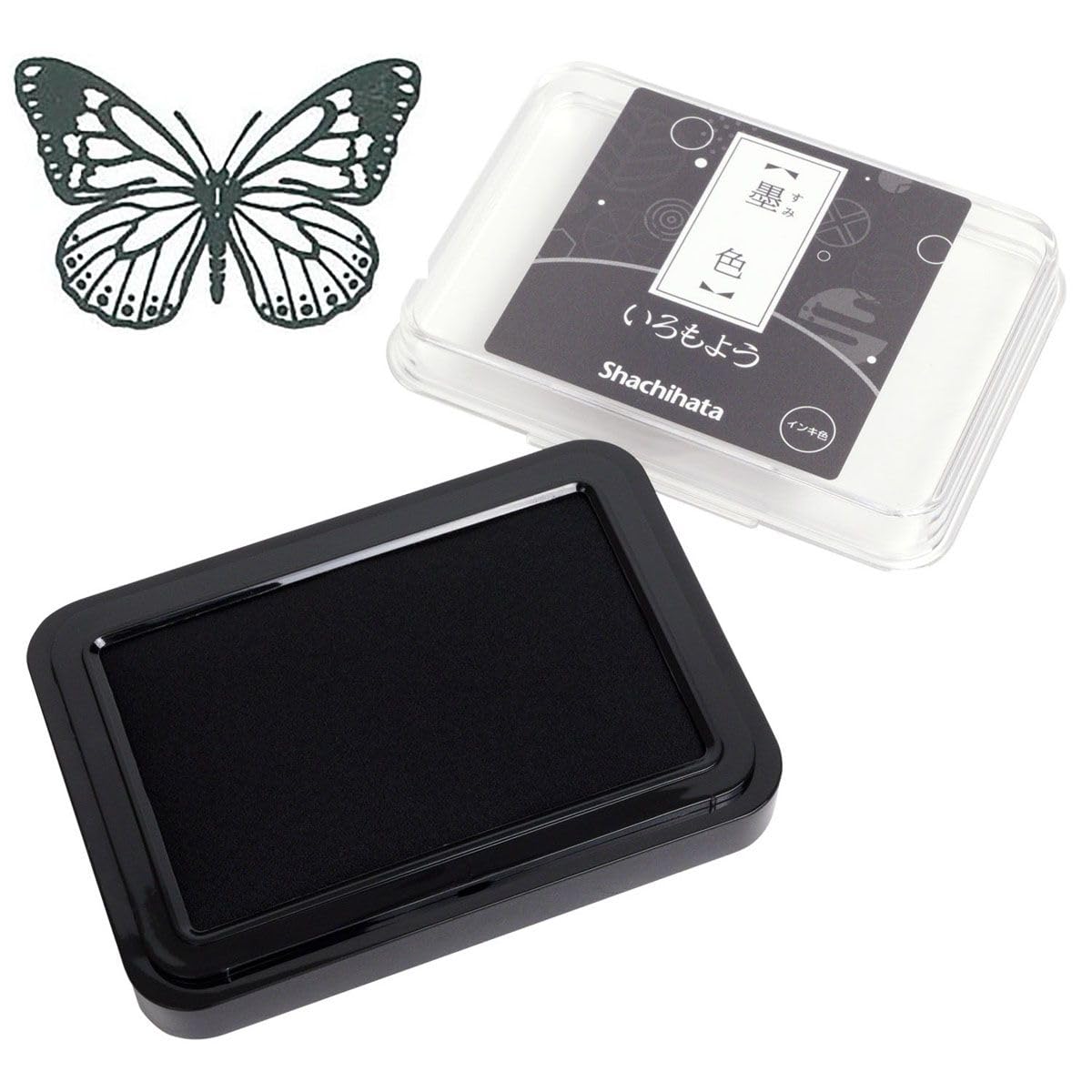 IROMOYO Stamp PAD, Traditional Japanese Ink Colour, Oil-Based Ink pad - Black