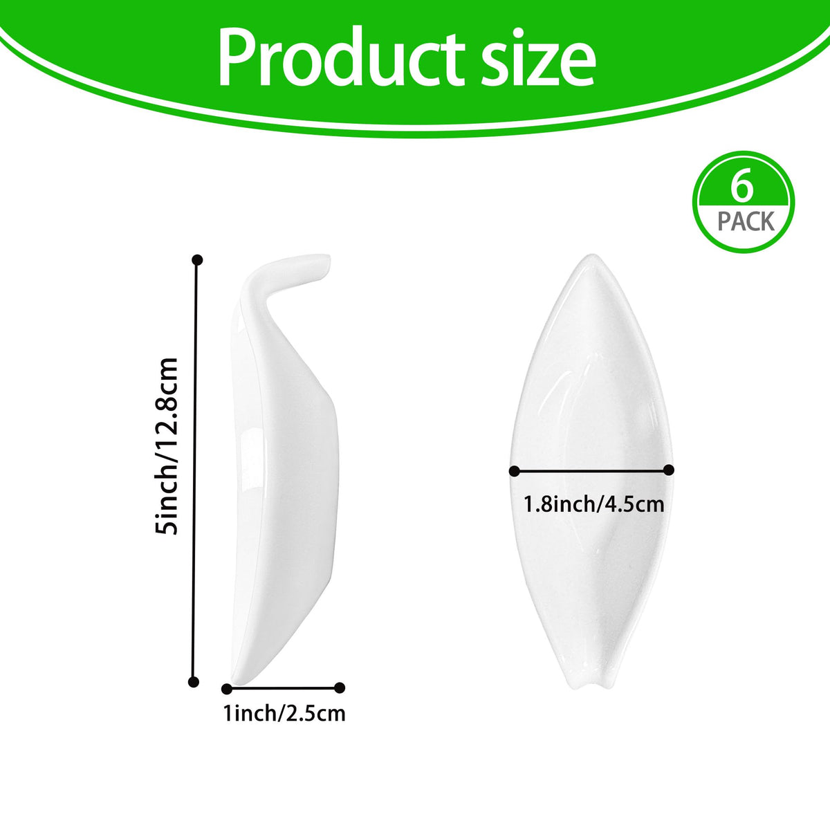 6Pack Porcelain Tasting Spoons,Caviar Bowl,5inch V Shaped Spout Dipping Bowls,Multifunctional Sample Spoons with Handle,for Weddings Party Restaurant Caviar Appetizer Ketchup Sauce
