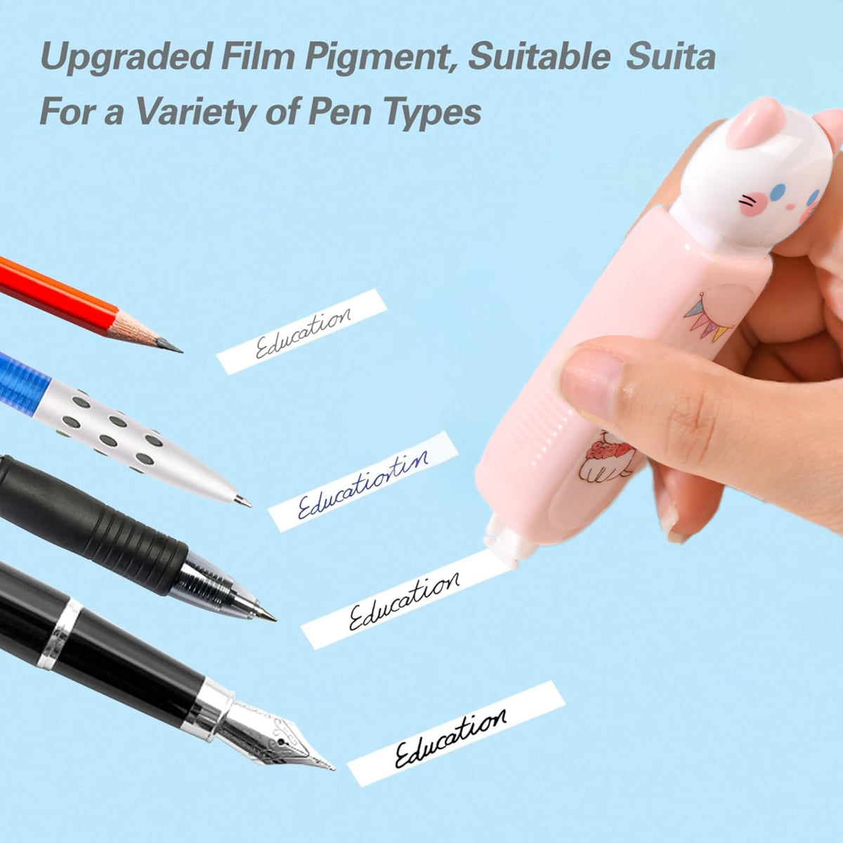PANDENNER Correction Tape, Mini Retractable Correction Tape Pen, with Aesthetic Cute Cat Applicator,for Back To School Office Supplies.