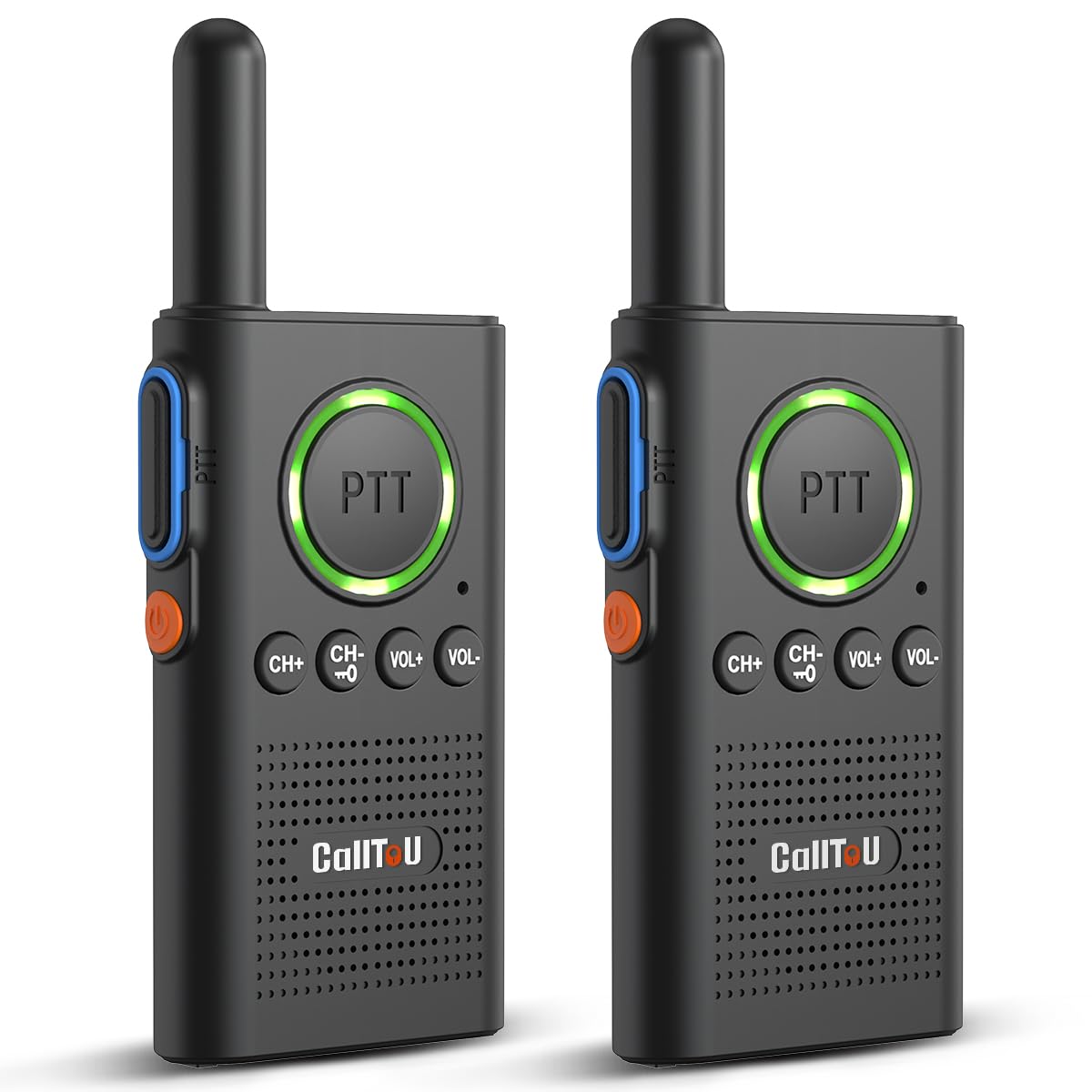 CallToU 2 Way Intercom for Elderly 3300FT Rechargeable 1000mAh Battery, VOX, Ideal for Caregivers & Emergencies Intercoms Wireless for Elder Monitoring Home/Outdoor Family Communication (Black)