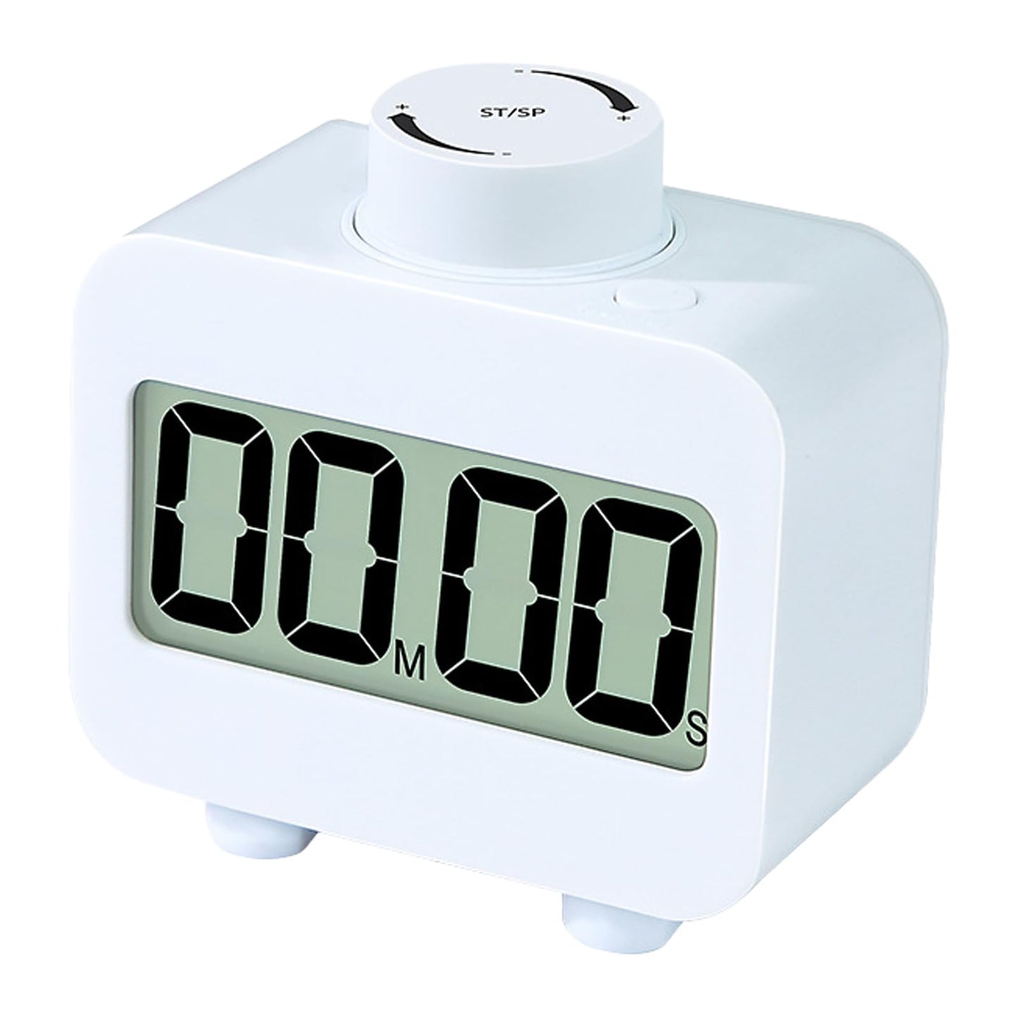 Digital Kitchen Timer for Cooking with Rotating Knob for Preset time, 99 Minute Timers for Kids/Classroom with Alam or Flashing Light During Silence, Count Up/Down Timer,White