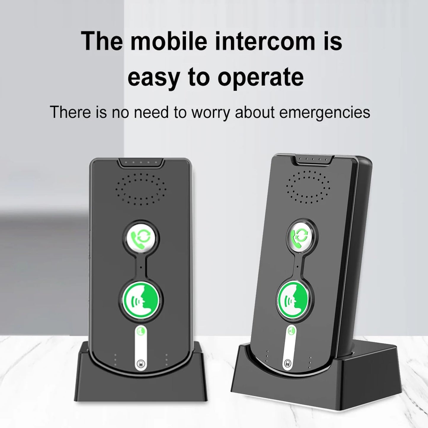 2 Way Wireless Intercom System for Home, 1/2 Mile, Full Duplex 2-Way Radio Hands Free, Rechargeable, 120H Standby,Volume Control - Room to Room, Elderly Care, Indoor Outdoor,Use for Business, Offices