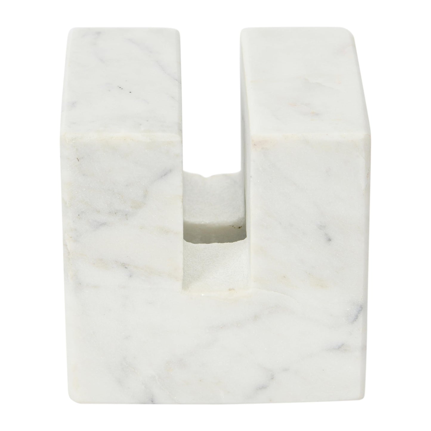 Creative Co-Op Contemporary Marble Cookbook Stand, White