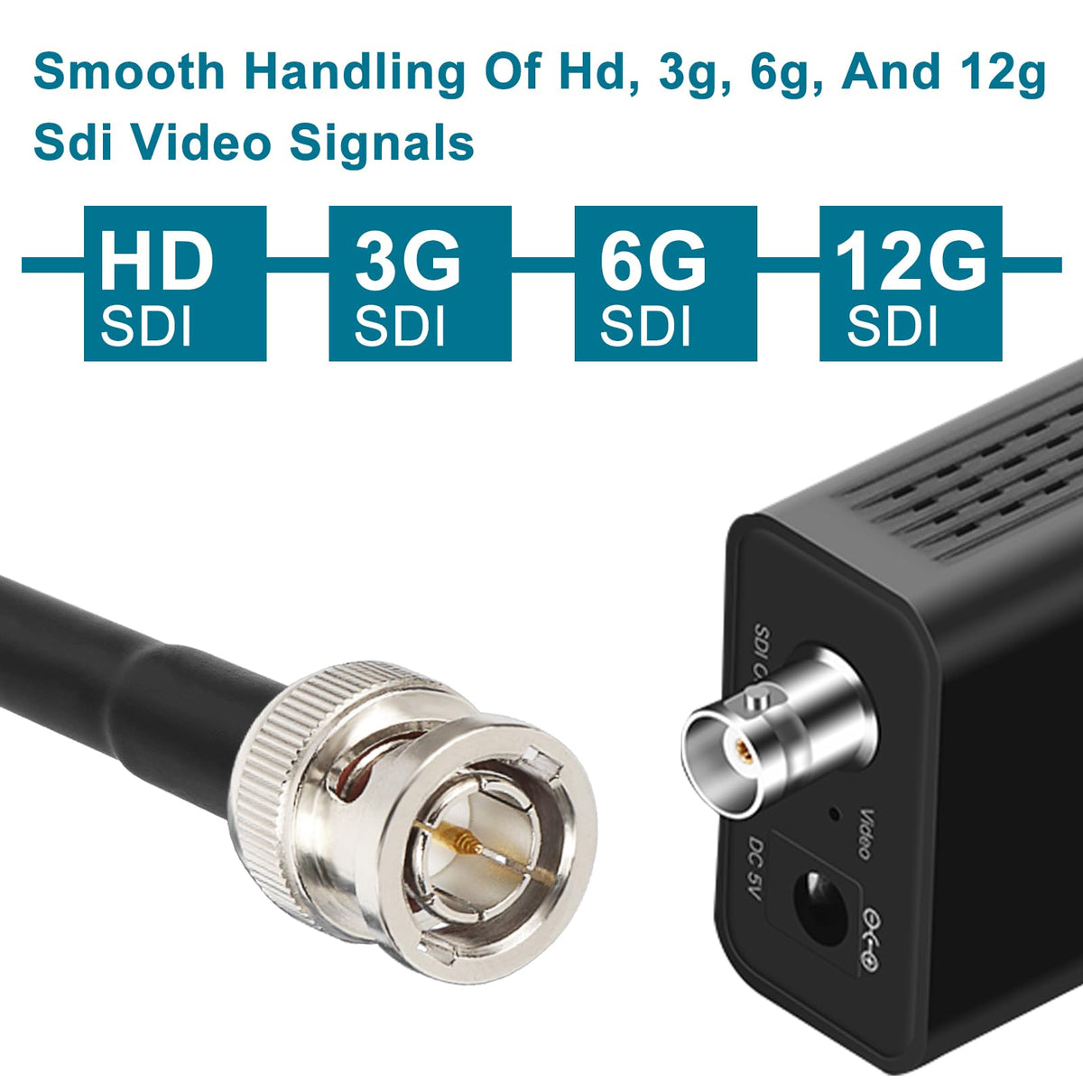 XRDS -RF 12G SDI Cable 1FT 2PCS, SDI Video Cables 3G/6G/12G 75ohm BNC Male Cable Supports HD-SDI/3G/6G-SDI/4K/8K for Video Security Camera SDI Converter