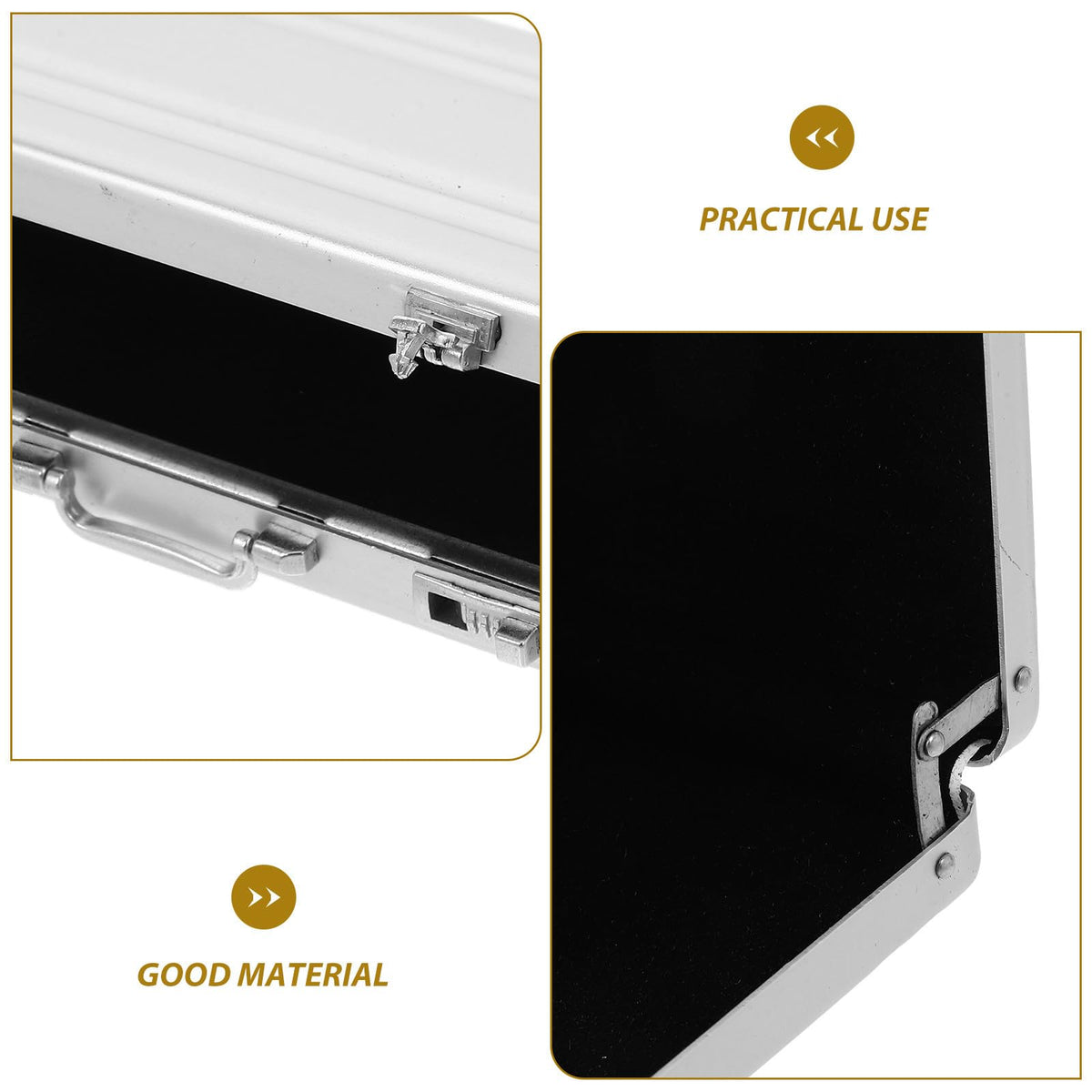 Tofficu Business Card Holder, Aluminum Alloy Name Card Case with Handle, Mini Metal Briefcase Organizer for Business Meetings And Events Storage Men（sliver）