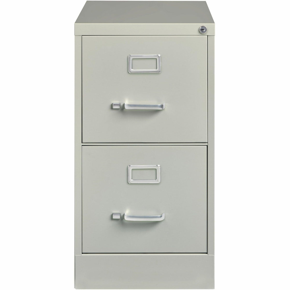 Lorell 2-Drawer Vertical File with Lock, 15 by 25 by 28-3/8-Inch, Light Gray