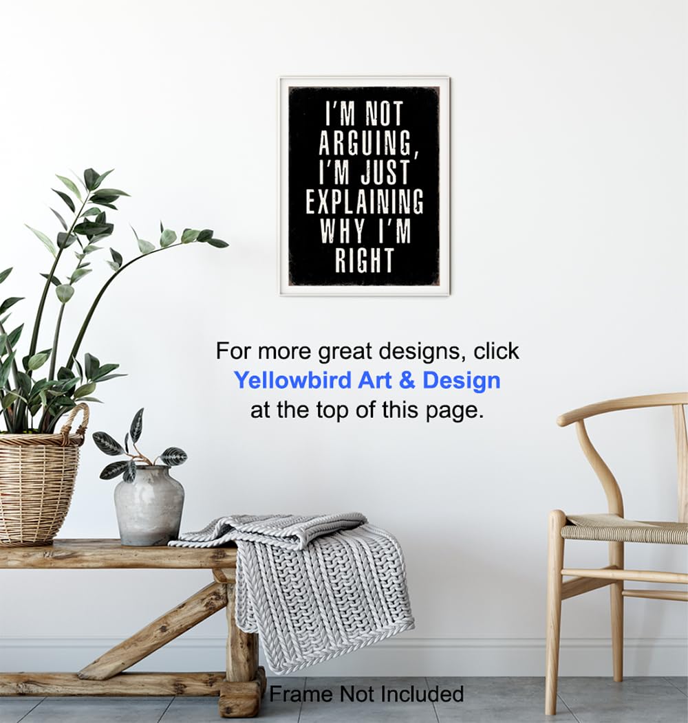 Office funny Quotes Wall Decor - Sarcastic Sayings Wall Decor for Men - Workplace funny Sayings - Man cave Sign - Silly Office Picture - Work Photo - Home Print, Executive Artwork