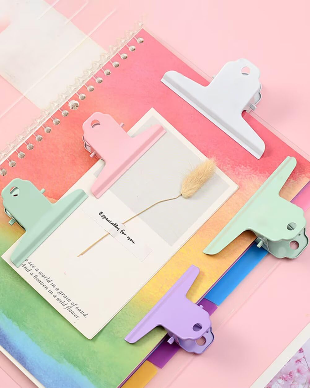 4PCS Extra Large Binder Clips Metal Bulldog Clips Large Paper Clamps Holder Chip Clips for Home School Office Drawing Bag 3inch