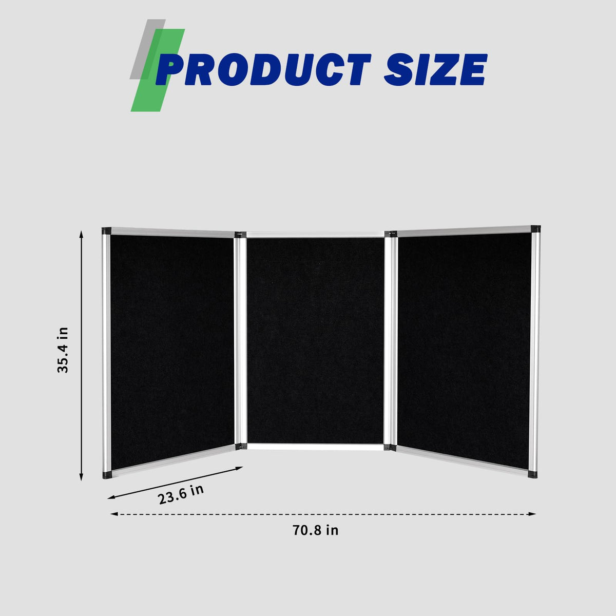 3 Panel Trade Show Presentation Board,Poster Board with Storage Bag Large Tabletop Display Board Folding Art Panel Display for School,Vendor Events,Science Fair Exhibitions (B)