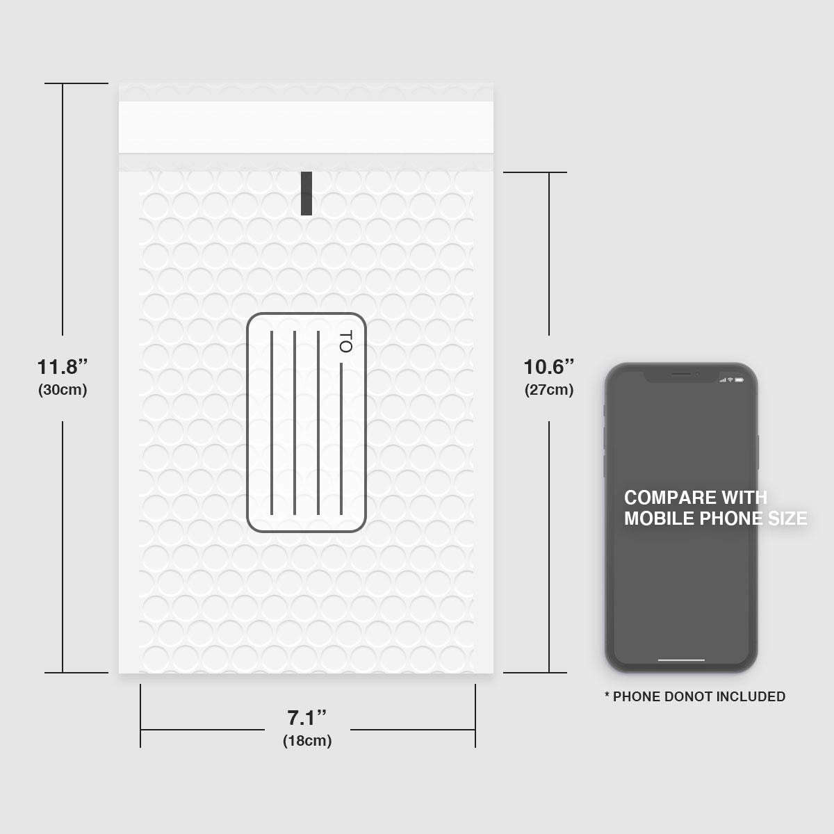 TONESPAC Bubble Mailers, 25Pcs 7x10 Inch Small Padded Envelopes, White Bubble Envelopes Bags Waterproof Self Seal Bubble Wrap Envelopes for Shipping, Mailing, Packaging(Thank You, #0 7x10 inch)