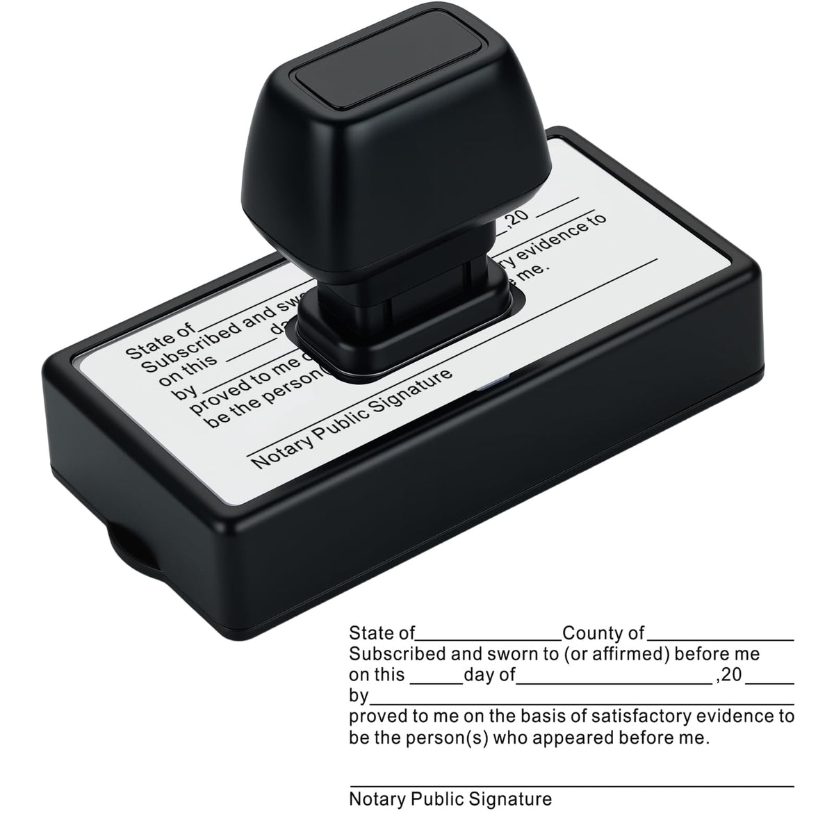 Notary Stamps, Notary Jurat Stamp, Self-Inking Notary Public Jurat Rubber Stamp for Sworn & Subscribed Acknowledgement, Notary Supplies, Notary Seal for Loan Signing Agents, Any State Crisp Impression